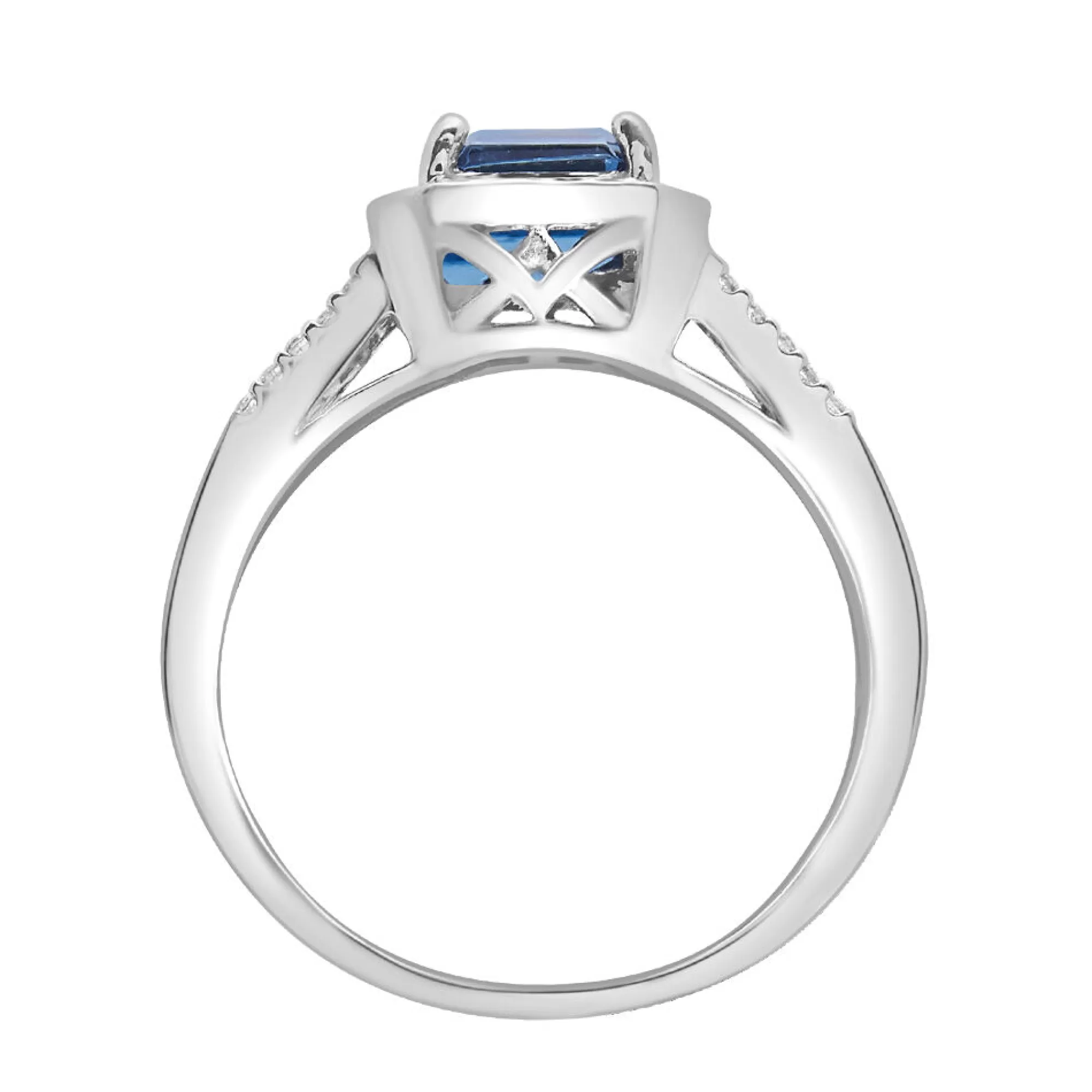 Rings^Layering & Stacking London Blue Topaz & Diamond Ring In Sterling Silver (1/4 Ct. Tw.)