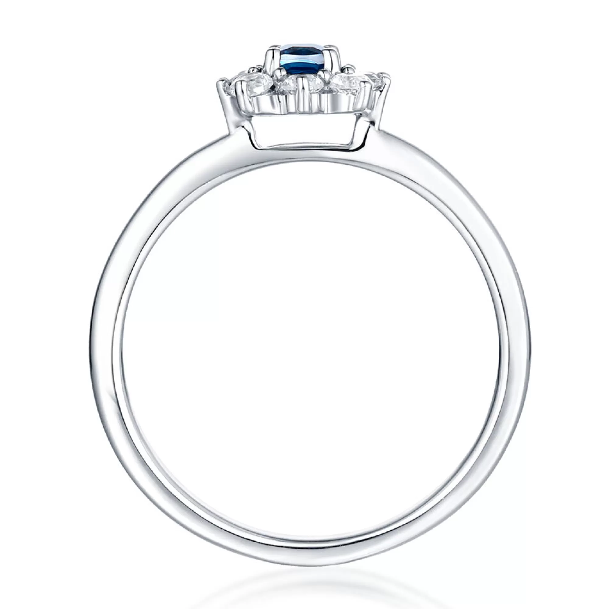 Rings^Layering & Stacking London Blue Topaz & Lab Created White Sapphire Stack Ring In Sterling Silver