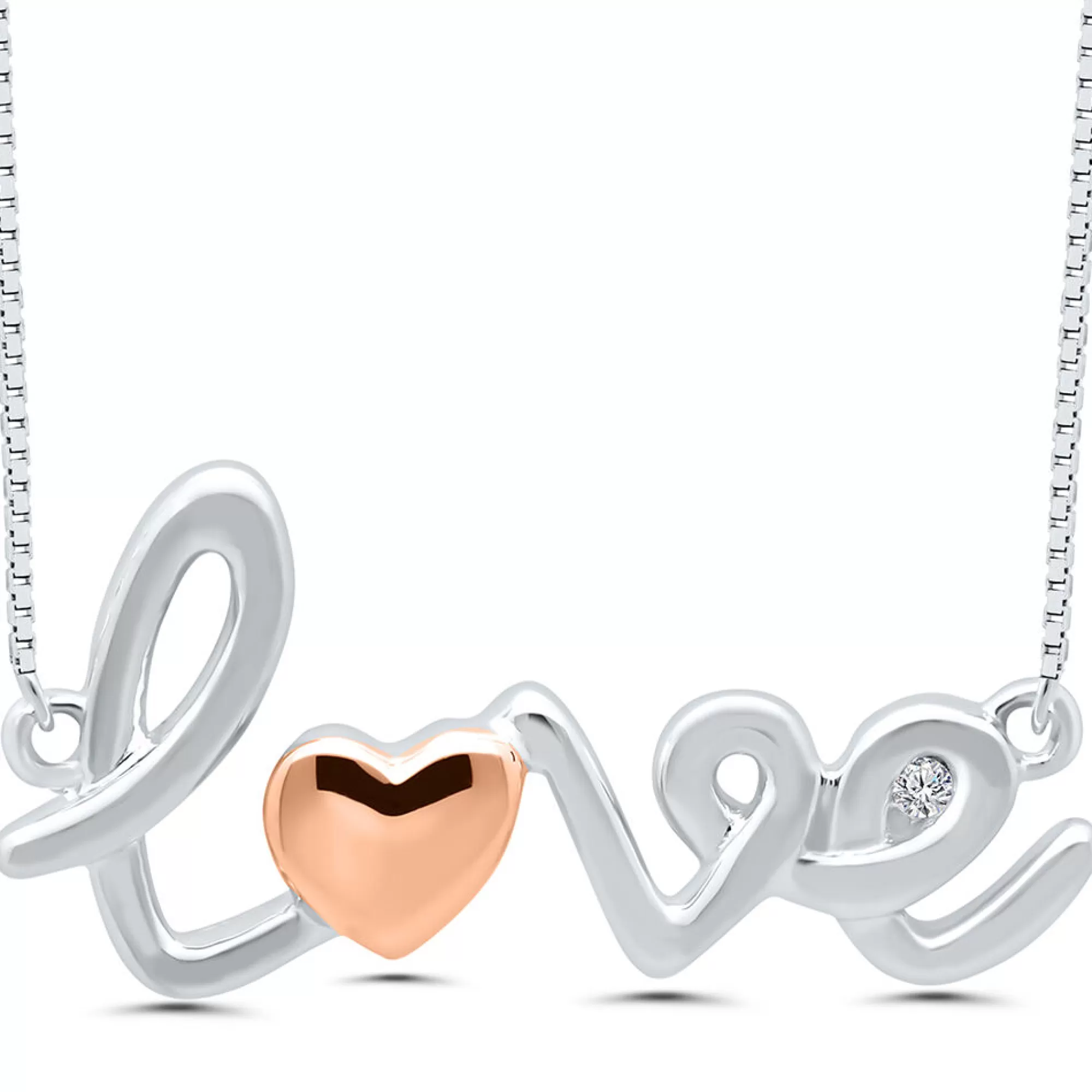 Necklaces & Pendants^I Am Loved Love Diamond Pendant In Sterling Silver