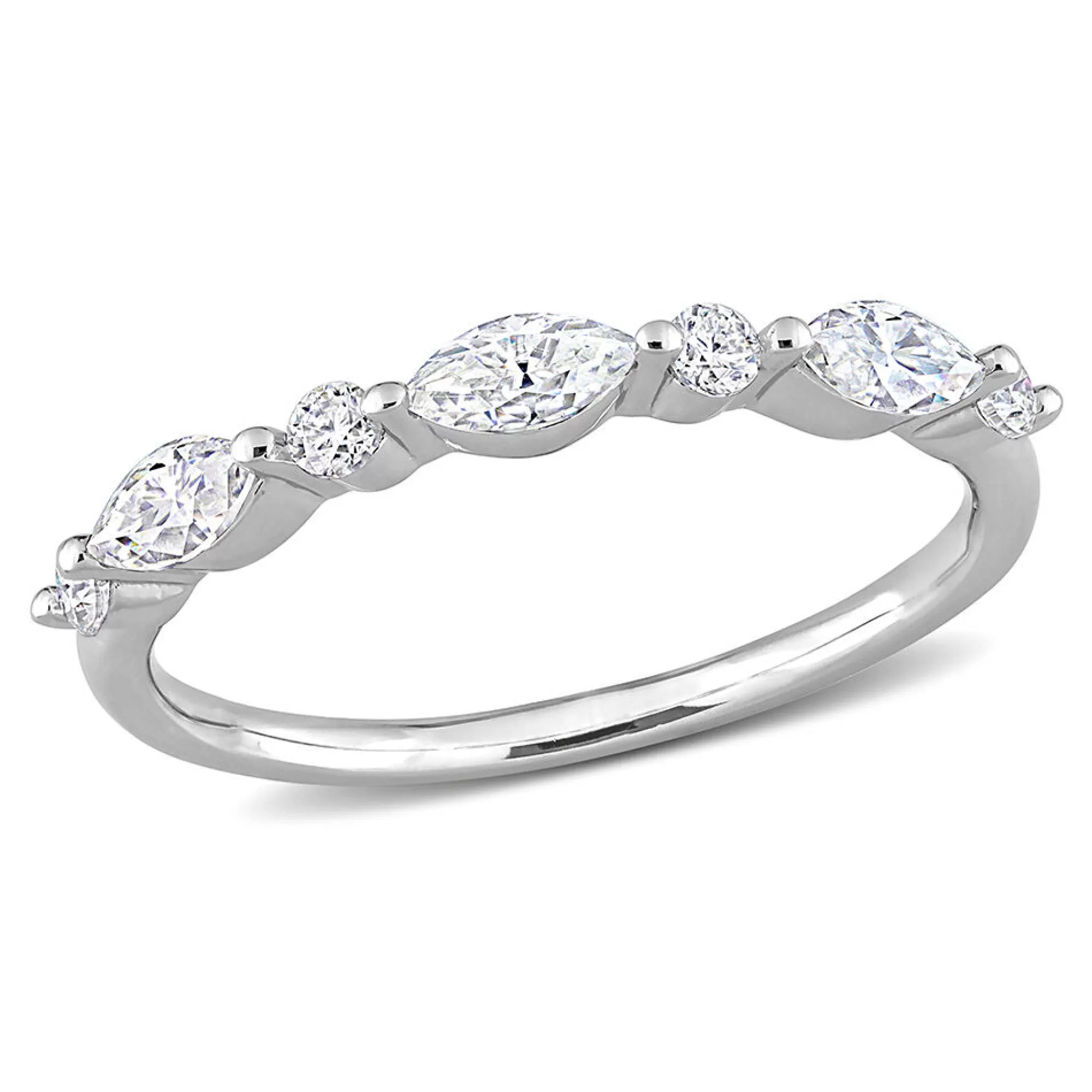 Rings^* Marquise Moissanite Stacking Ring In Sterling Silver (1/2 Ct. Tw.)