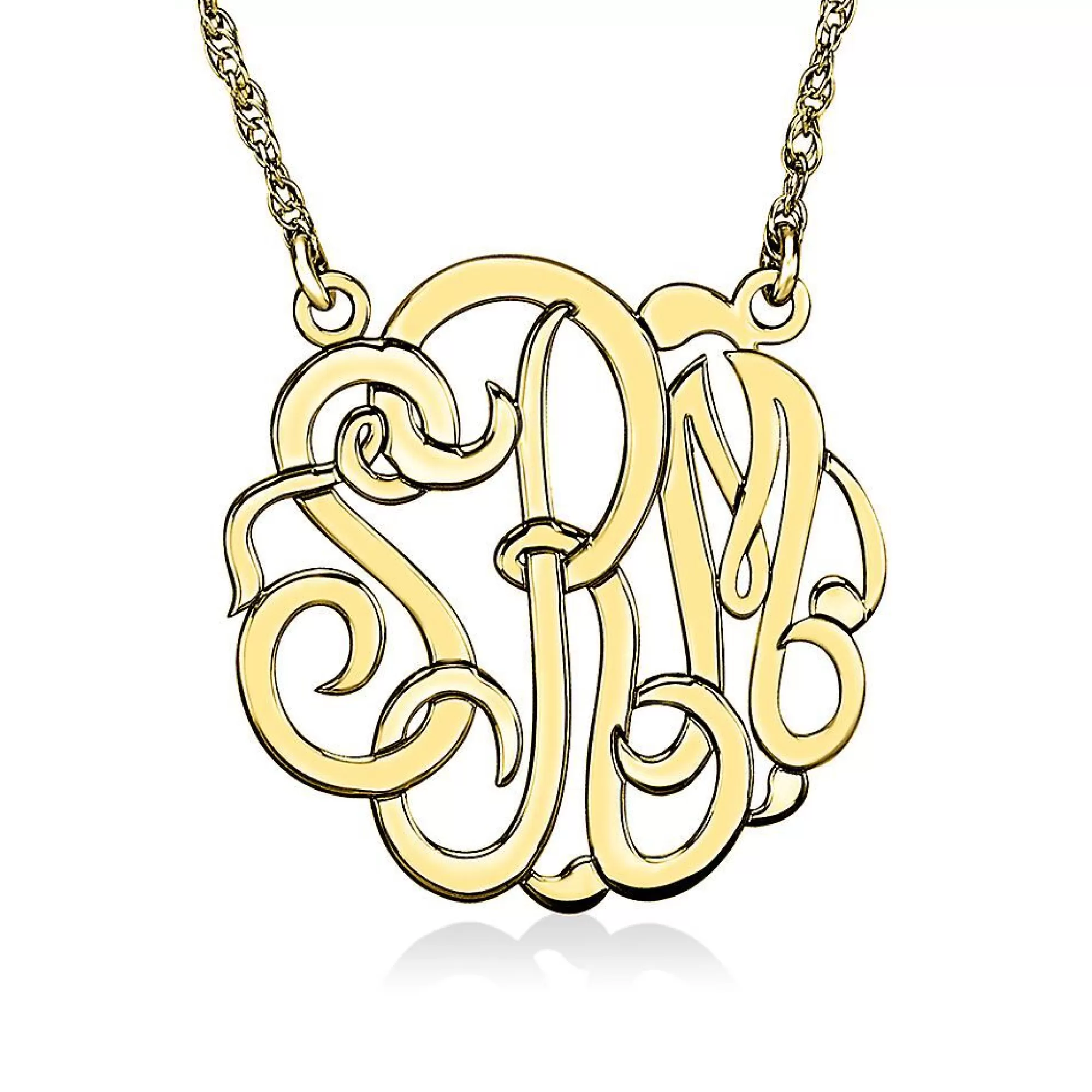 Necklaces & Pendants^* Medium Monogram Necklace In 10K Yellow Gold