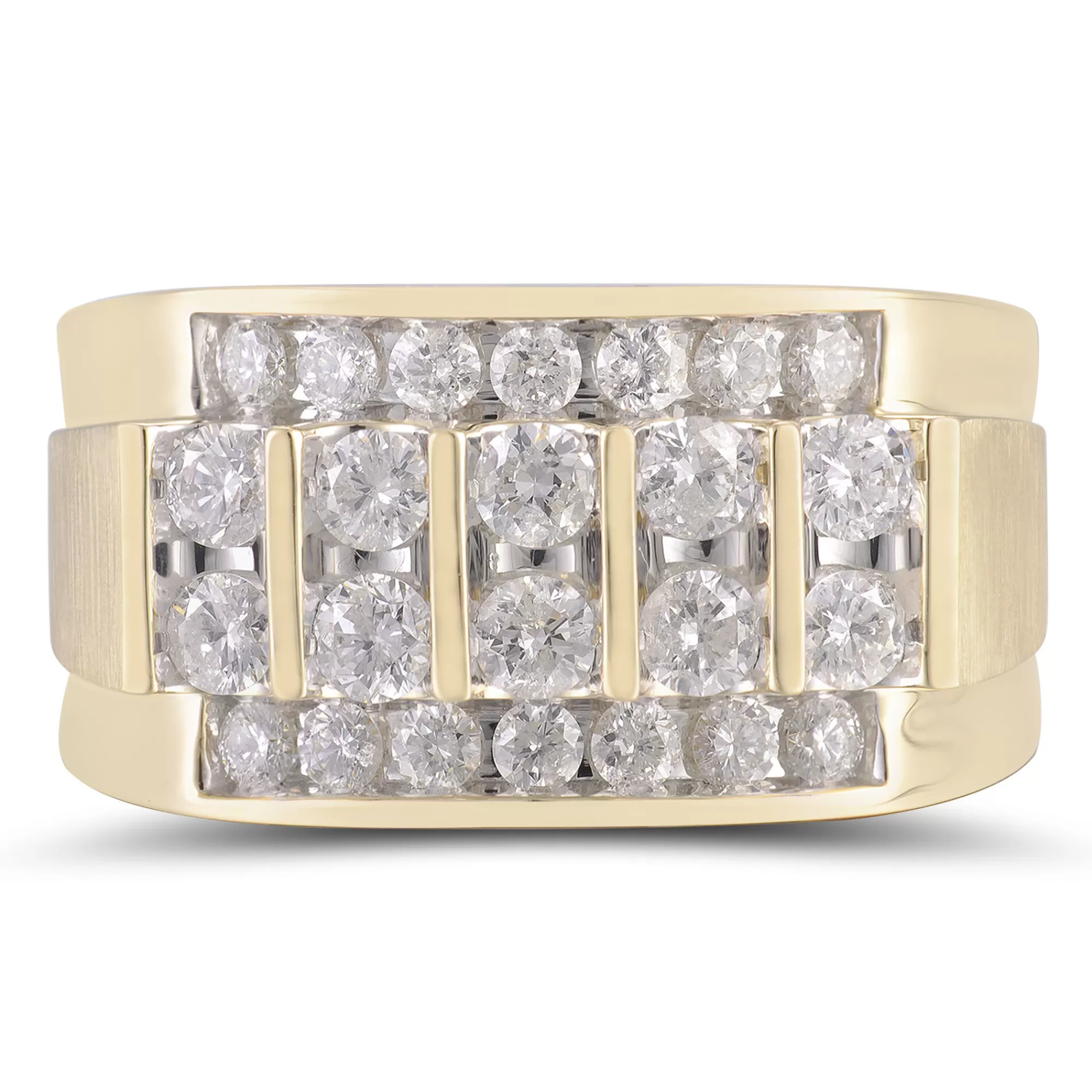 Men's Jewelry^* Men's 1 1/2 Ct. Tw. Diamond Band In 10K Yellow Gold