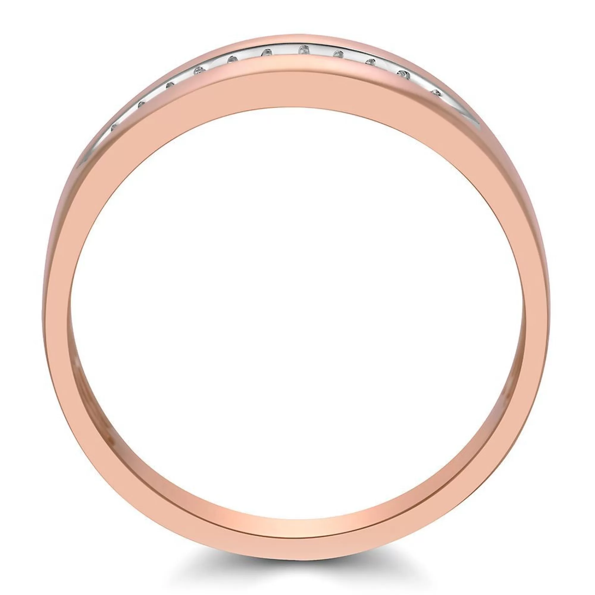 Men's Jewelry^* Men's 1/10 Ct. Tw. Diamond Band In 10K Rose Gold