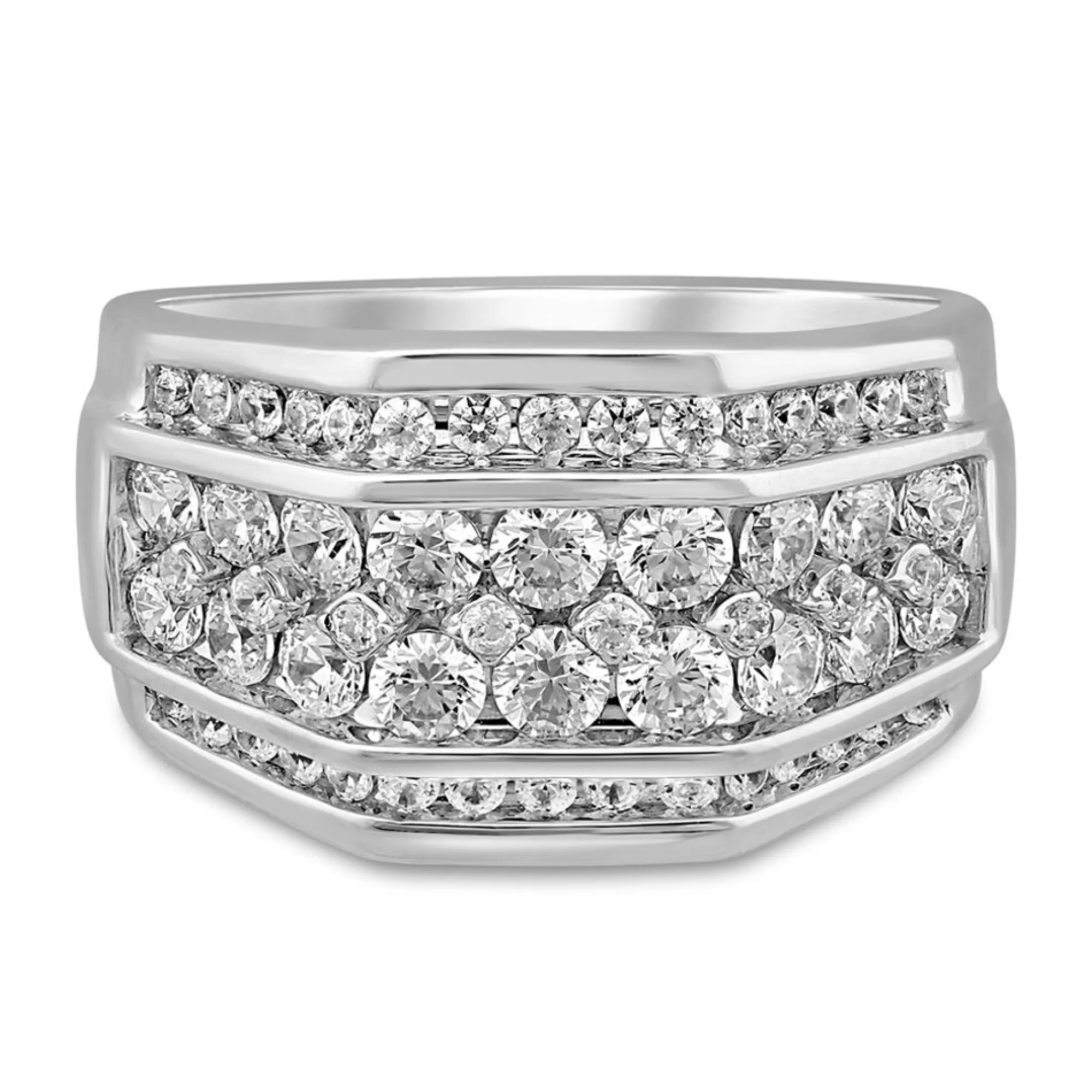 Men's Jewelry^* Men's 2 Ct. Tw. Diamond Band In 10K White Gold