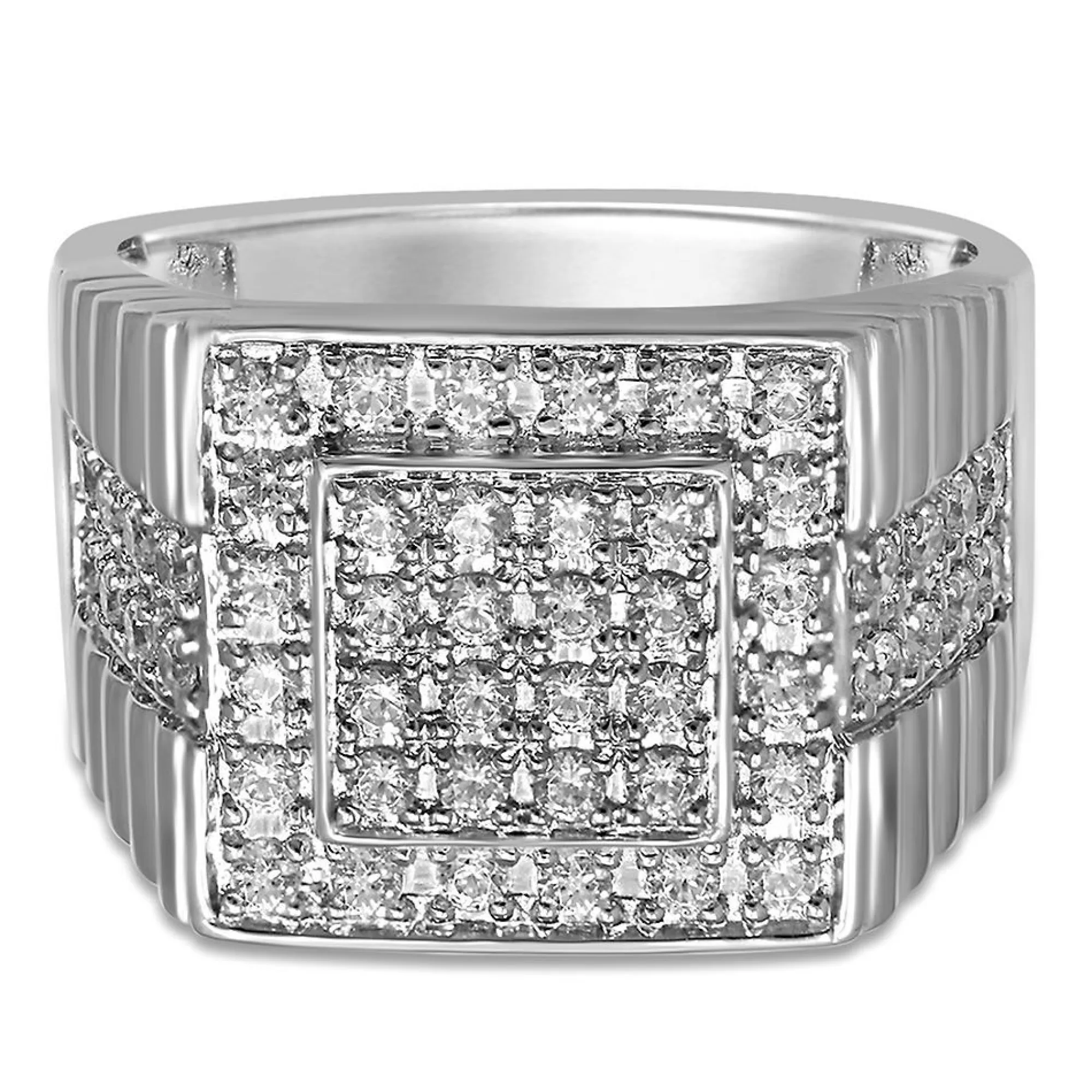 Men's Jewelry^* Men's 1 Ct. Tw. Diamond Ring In 10K White Gold