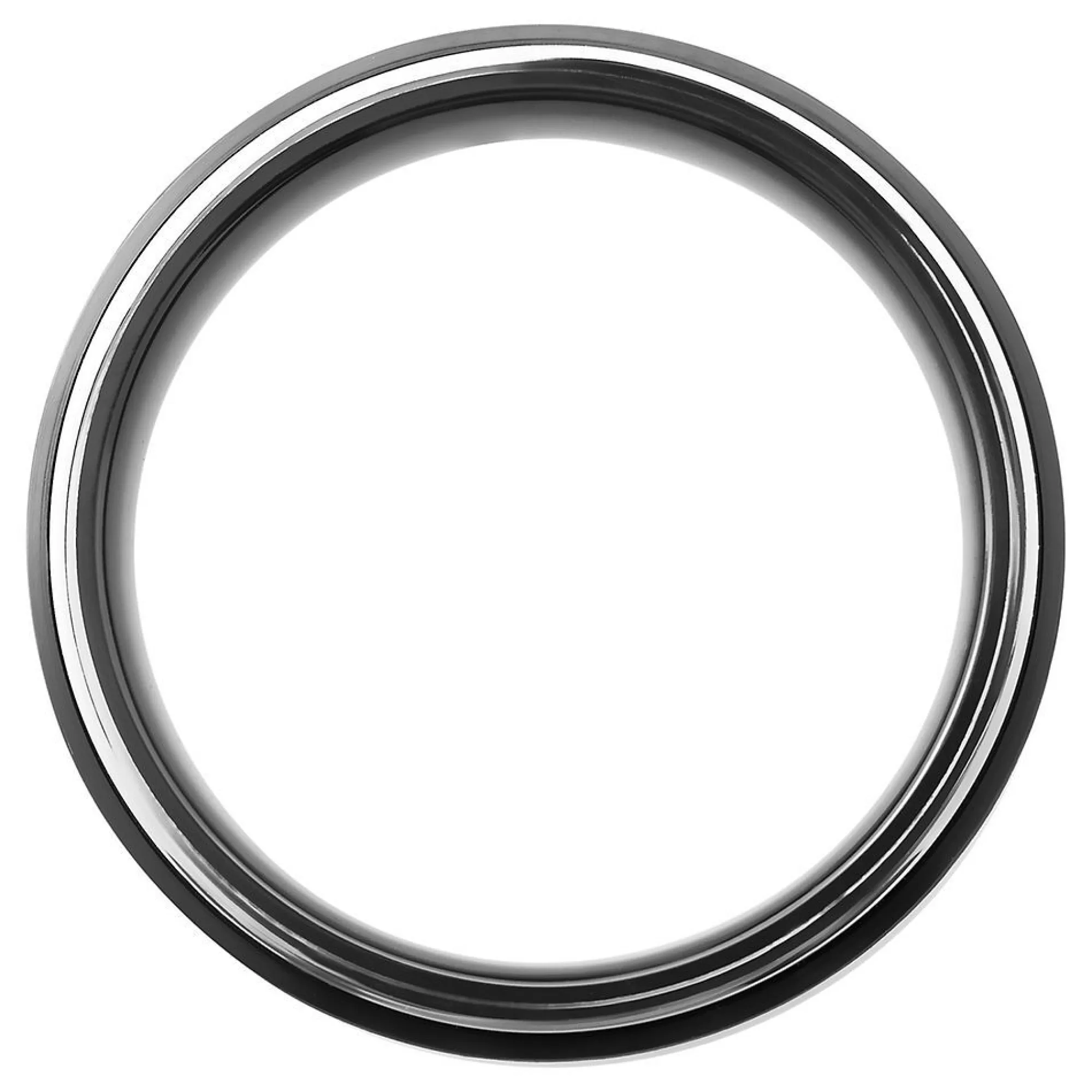 Men's Jewelry^Lashbrook Men's Band In Black Zirconium & 14K White Gold, 8Mm