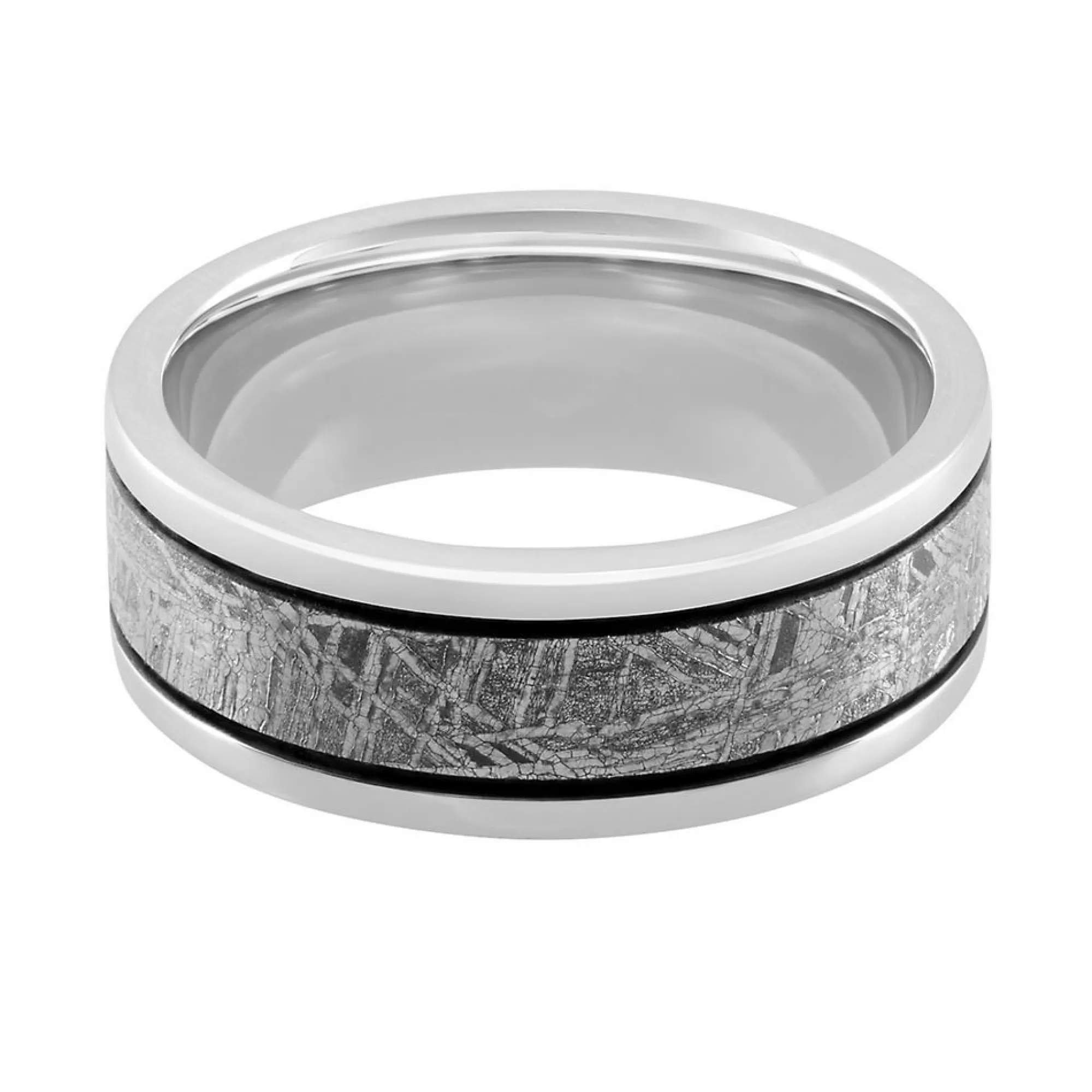 Men's Jewelry^Lashbrook Men's Band In Cobalt Chrome & Meteorite, 7.5Mm