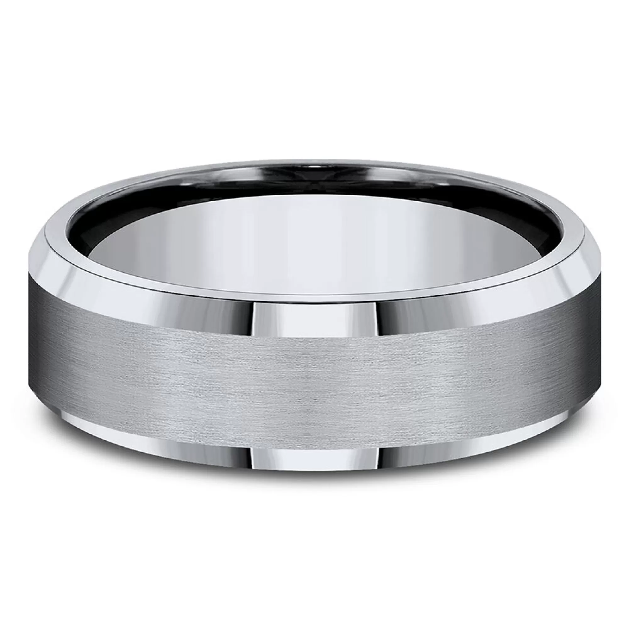 Men's Jewelry^* Men's Bevel Edged Band In Titanium, 7Mm