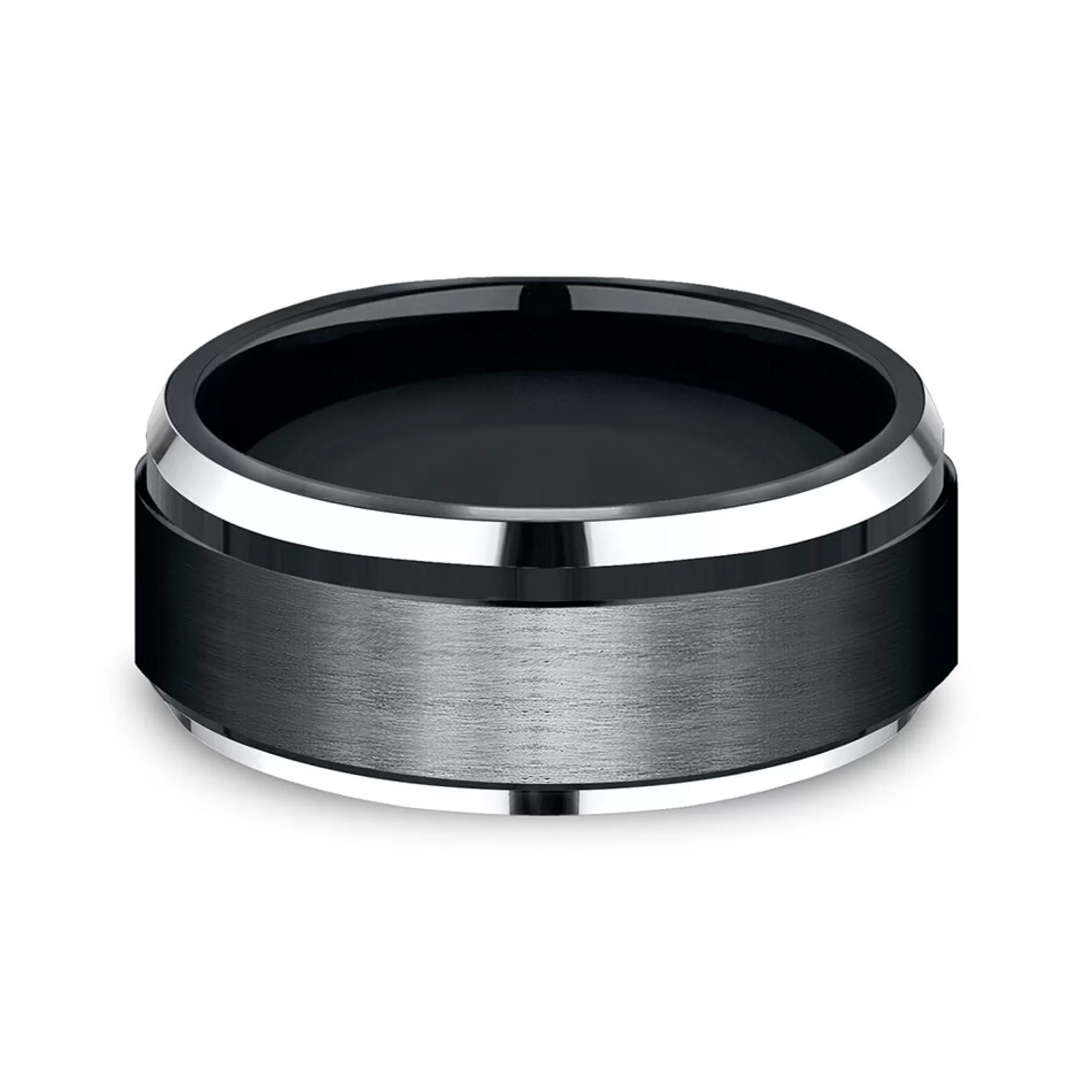 Men's Jewelry^* Men's Black & White Cobalt Wedding Band, 9Mm