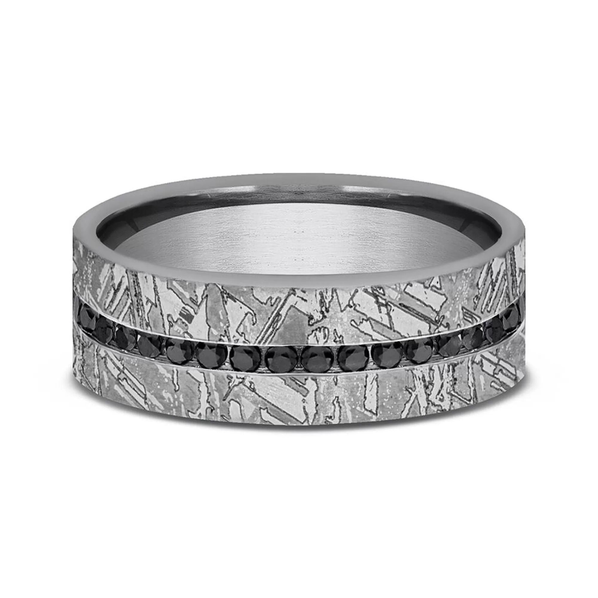 Men's Jewelry^* Men's Black Diamond Tantalum Band, 7Mm (3/8 Ct. Tw.)