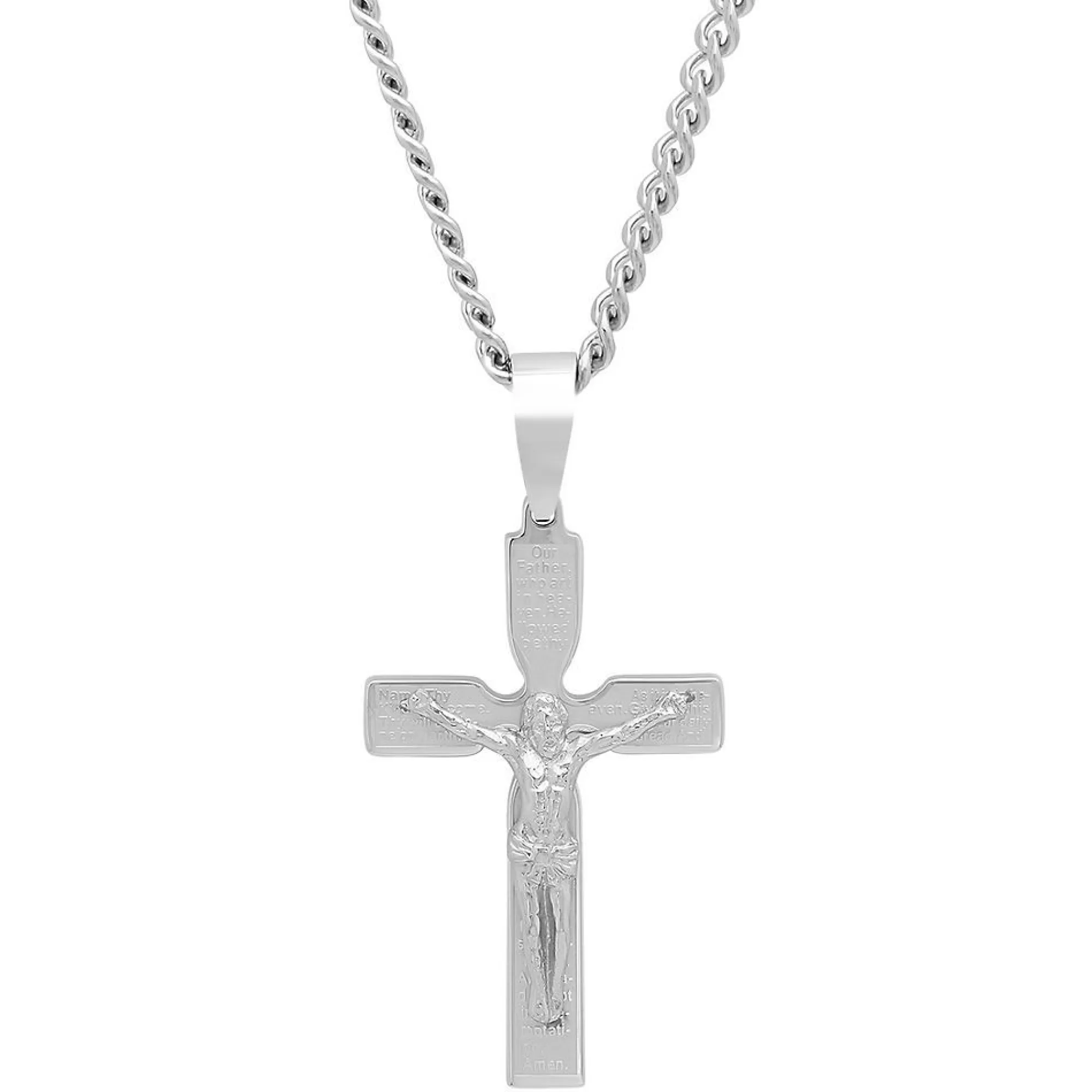 Necklaces & Pendants^* Men's Crucifix Cross Pendant In Stainless Steel