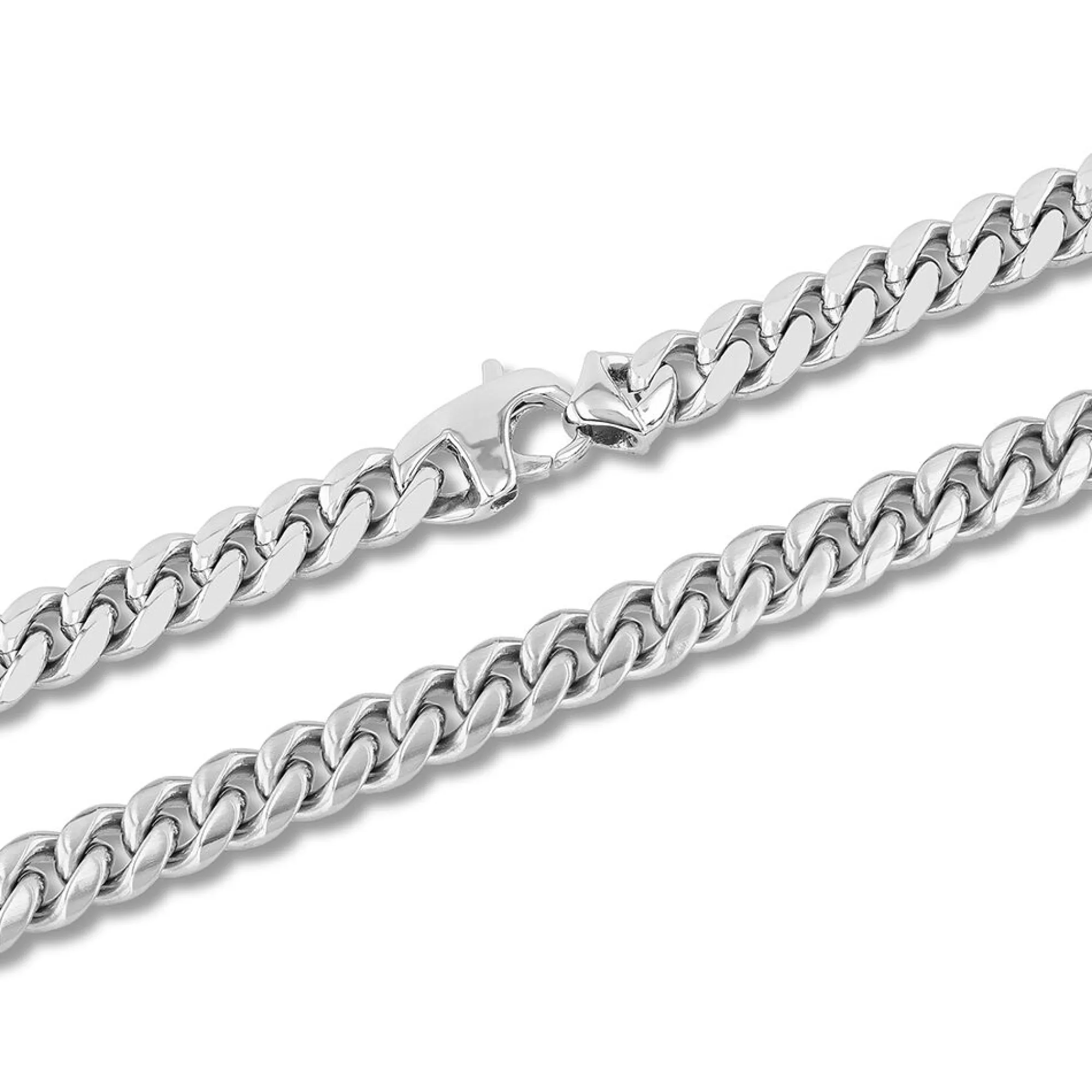 Necklaces & Pendants^* Men's Curb Chain In Stainless Steel, 7.5Mm, 24"