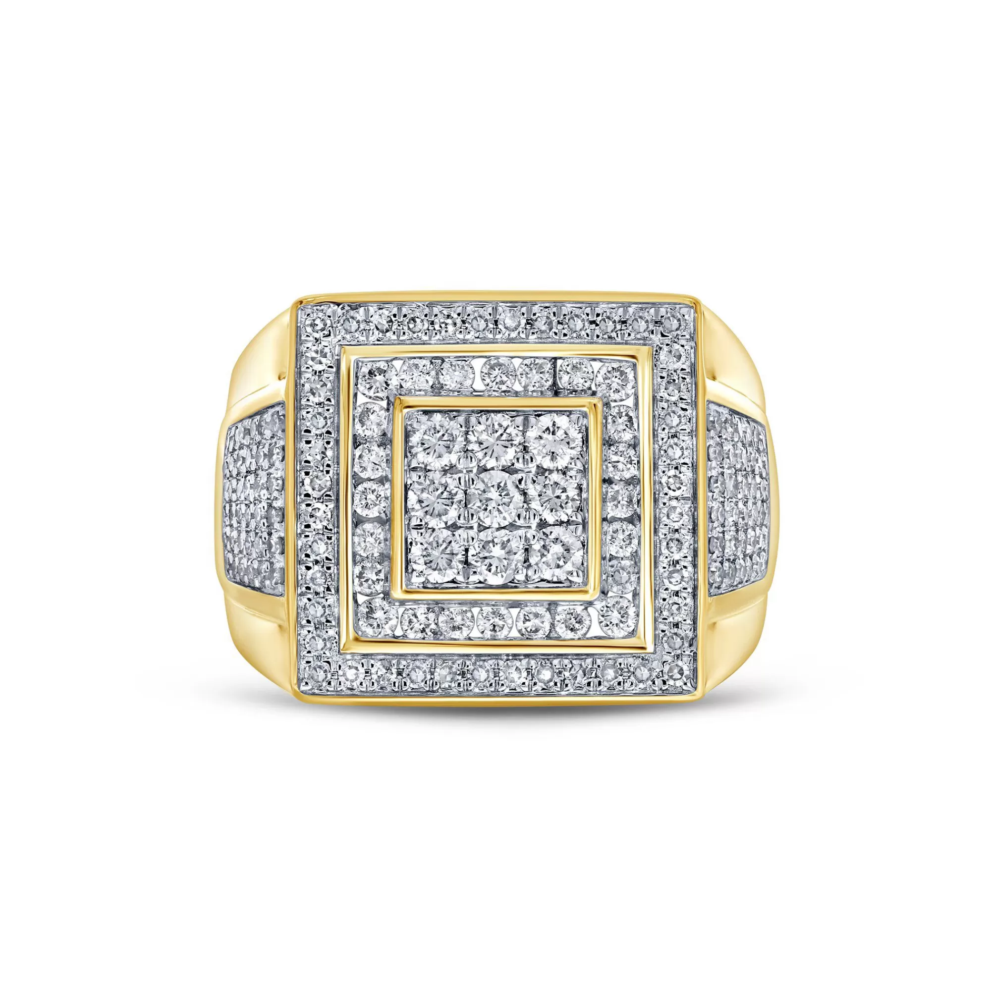 Rings^* Men's Diamond Ring In 10K Yellow Gold (1 5/8 Ct. Tw.)