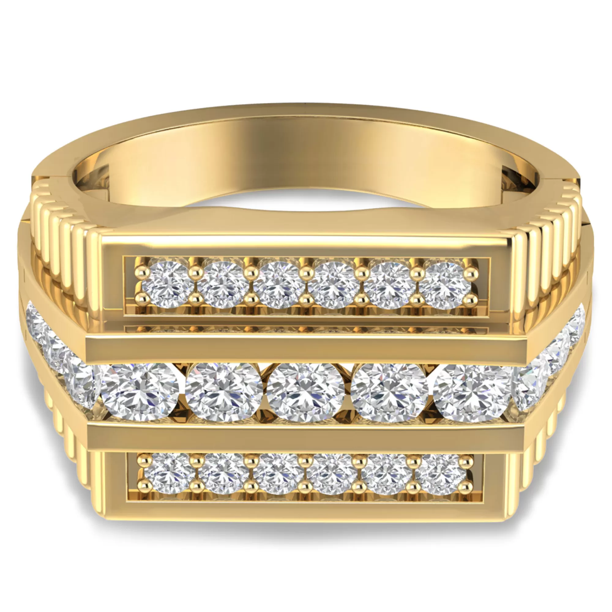 Rings^* Men's Diamond Ring In 10K Yellow Gold (1 1/4 Ct. Tw.)