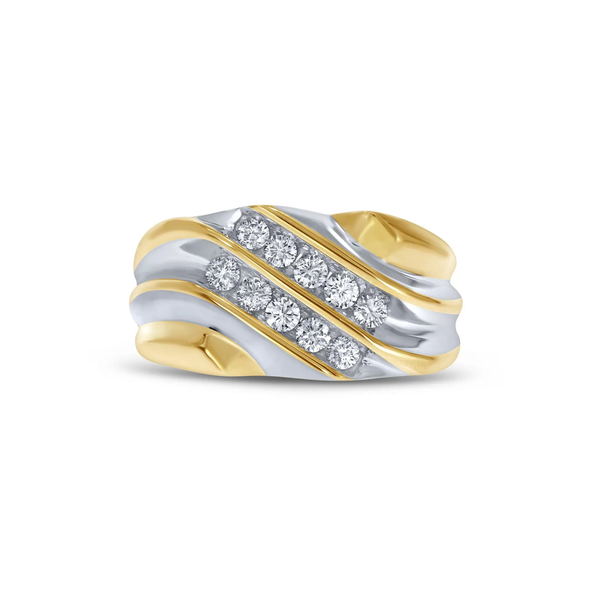 Rings^* Men's Diamond Ring In 10K Yellow Gold (1/2 Ct. Tw.)