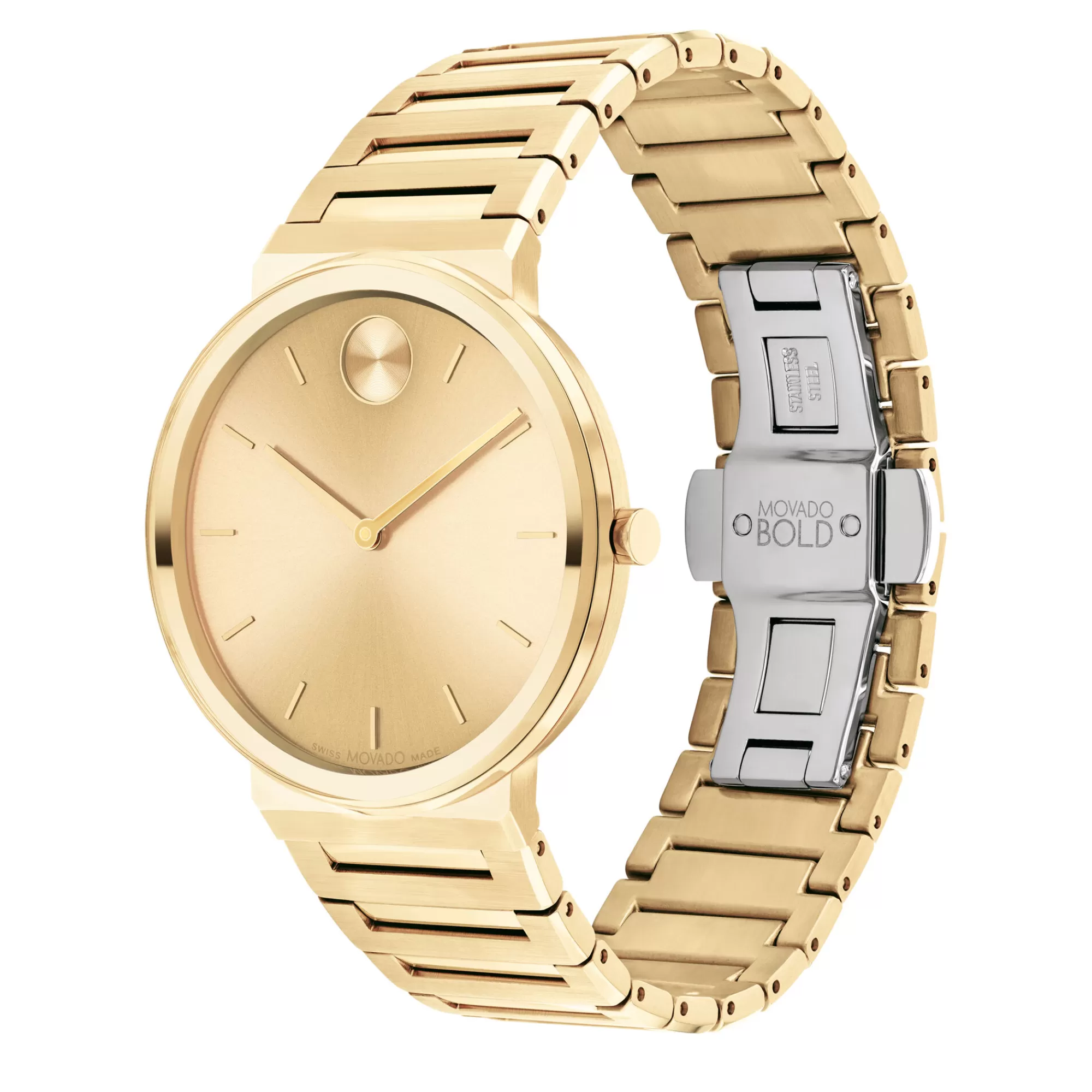 Men's Jewelry^Movado® Bold® Men's Dress Watch In Yellow Gold-Tone Stainless Steel