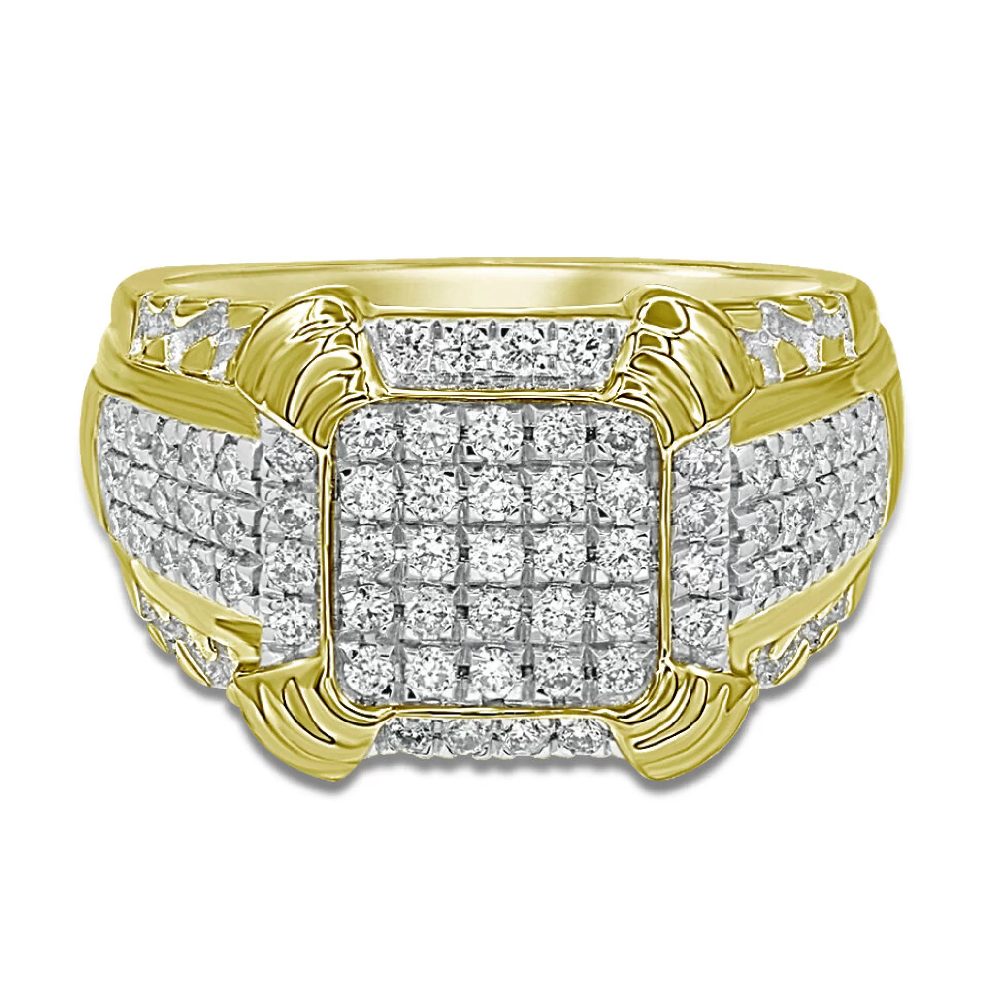 Men's Jewelry^* Men's 10K Yellow Gold Ring With Diamonds (1 Ct. Tw.)