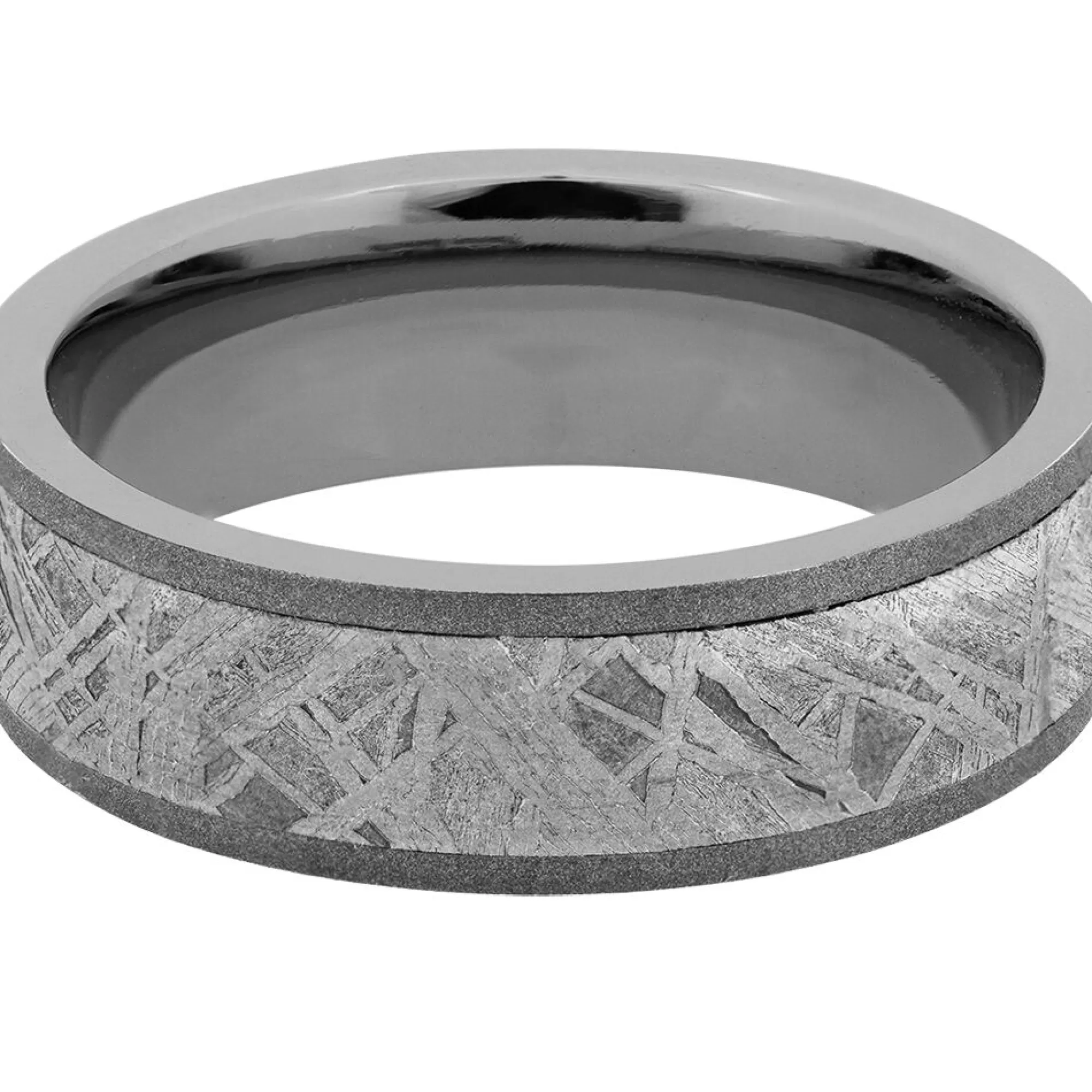 Men's Jewelry^Lashbrook Men's Meteorite Wedding Band In Titanium, 7Mm