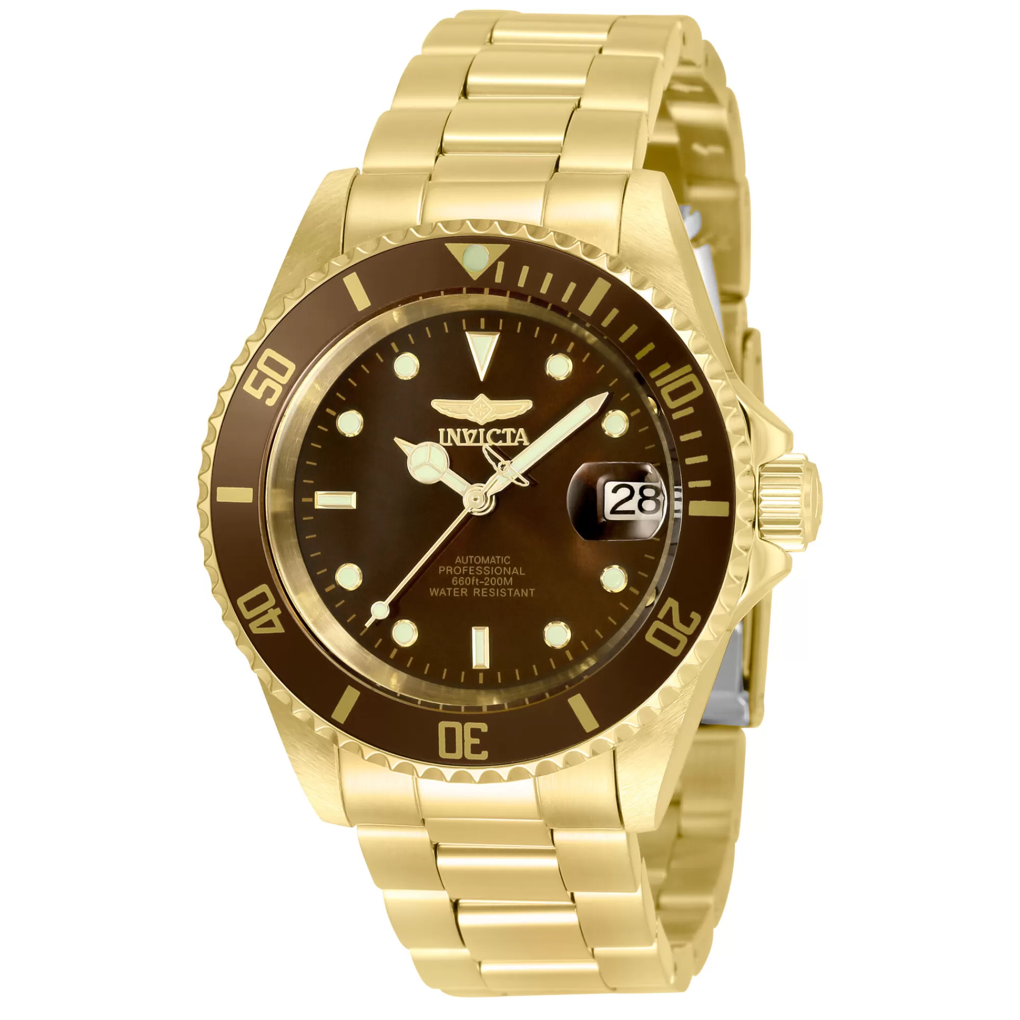 Men's Watches^Invicta Men's Pro Diver Watch In Yellow Gold-Tone Stainless Steel