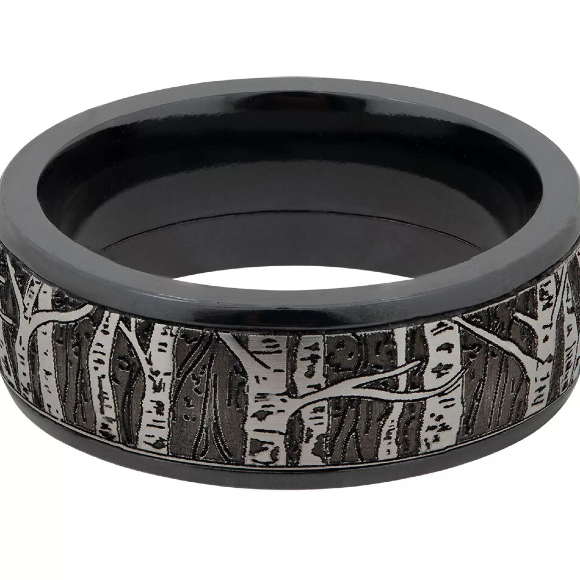 Men's Jewelry^Lashbrook Men's Tree Wedding Band In Cobalt & Black Zirconium, 8Mm