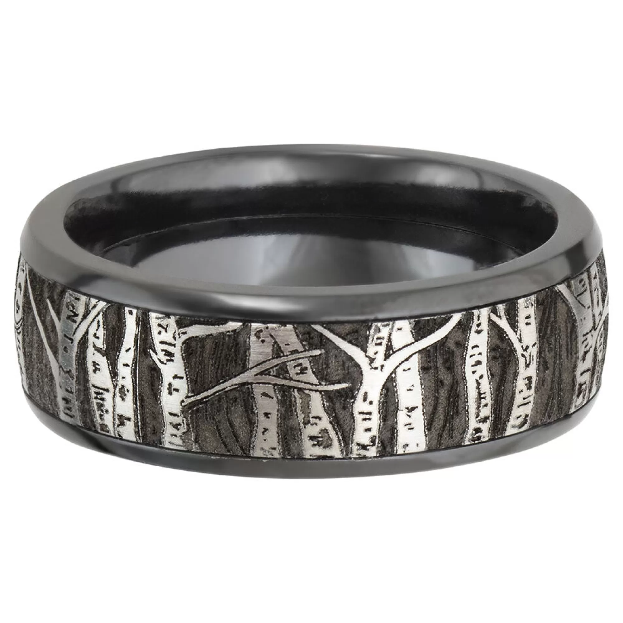 Men's Jewelry^Lashbrook Men's Tree Wedding Band In Cobalt & Black Zirconium, 8Mm