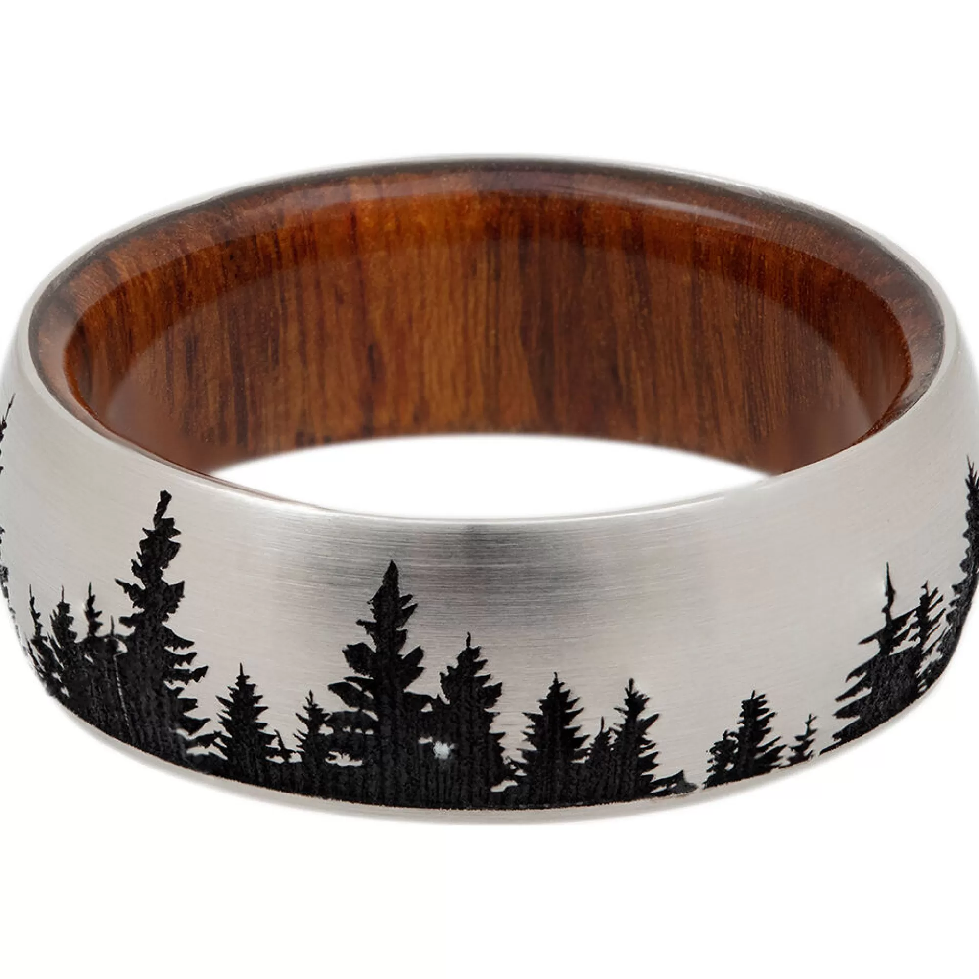 Men's Jewelry^Lashbrook Men's Tree Wedding Band In Wood & Cobalt, 8Mm