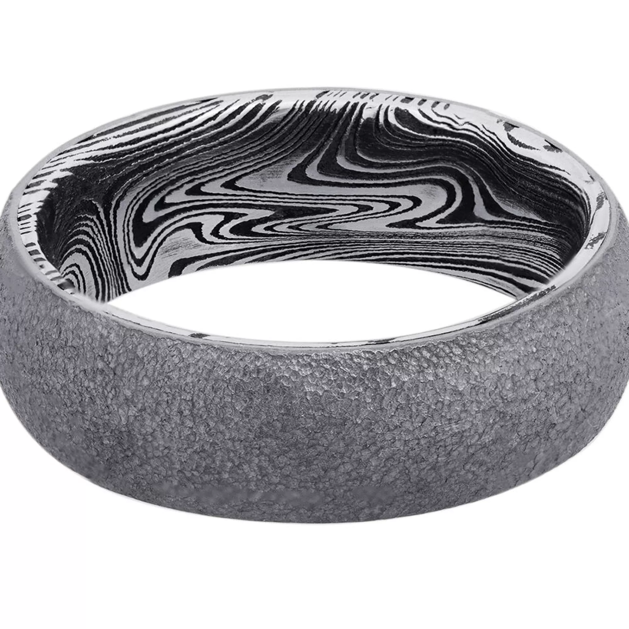 Men's Jewelry^Lashbrook Men's Wedding Band In Damascus Steel & Tantalum, 7Mm