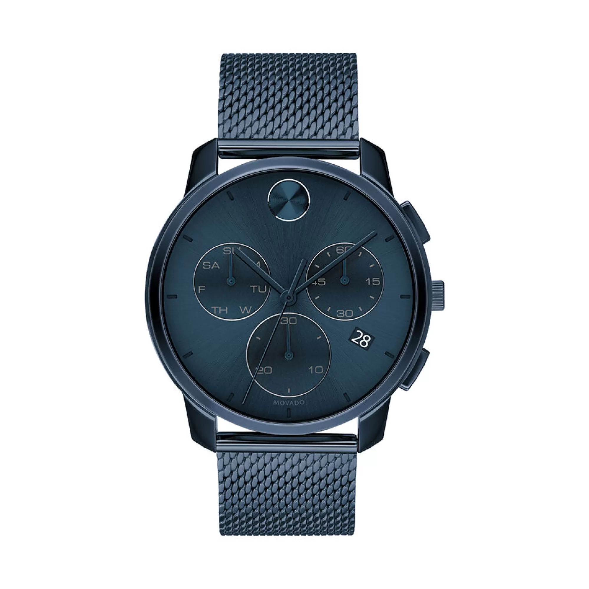 Men's Jewelry^Movado® Bold® Mesh Men's Watch In Blue Ion-Plated Stainless Steel, 42Mm