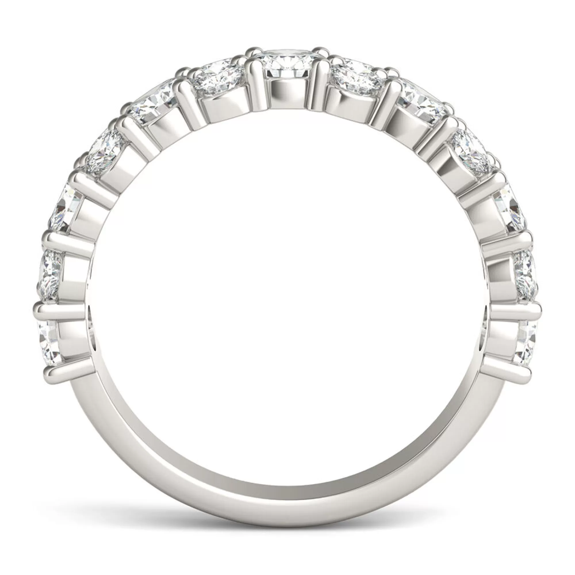 Rings^Charles & Colvard-Forever One™ Moissanite Band In 14K White Gold (2 1/3 Ct. Tw.)