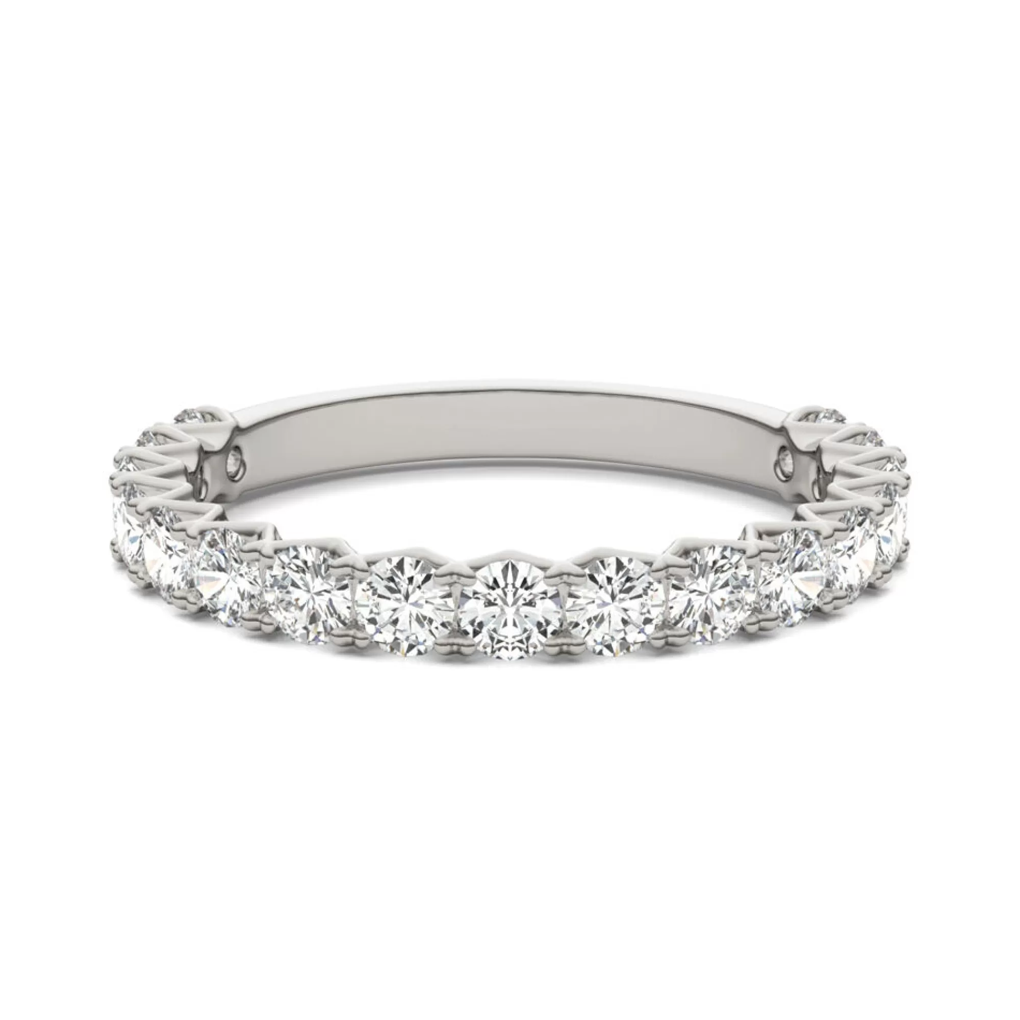 Rings^Charles & Colvard-Forever One™ Moissanite Band In 14K White Gold (1 Ct. Tw.)