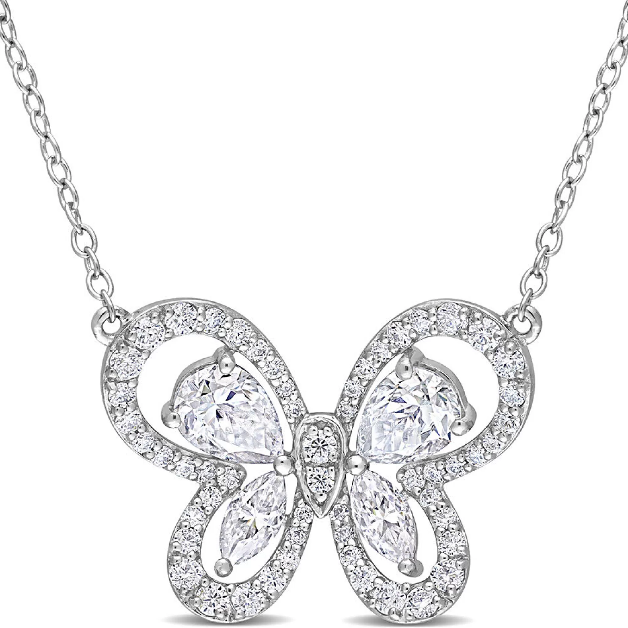 Necklaces & Pendants^* Moissanite Butterfly Necklace In Sterling Silver (1 3/4 Ct. Tw.)