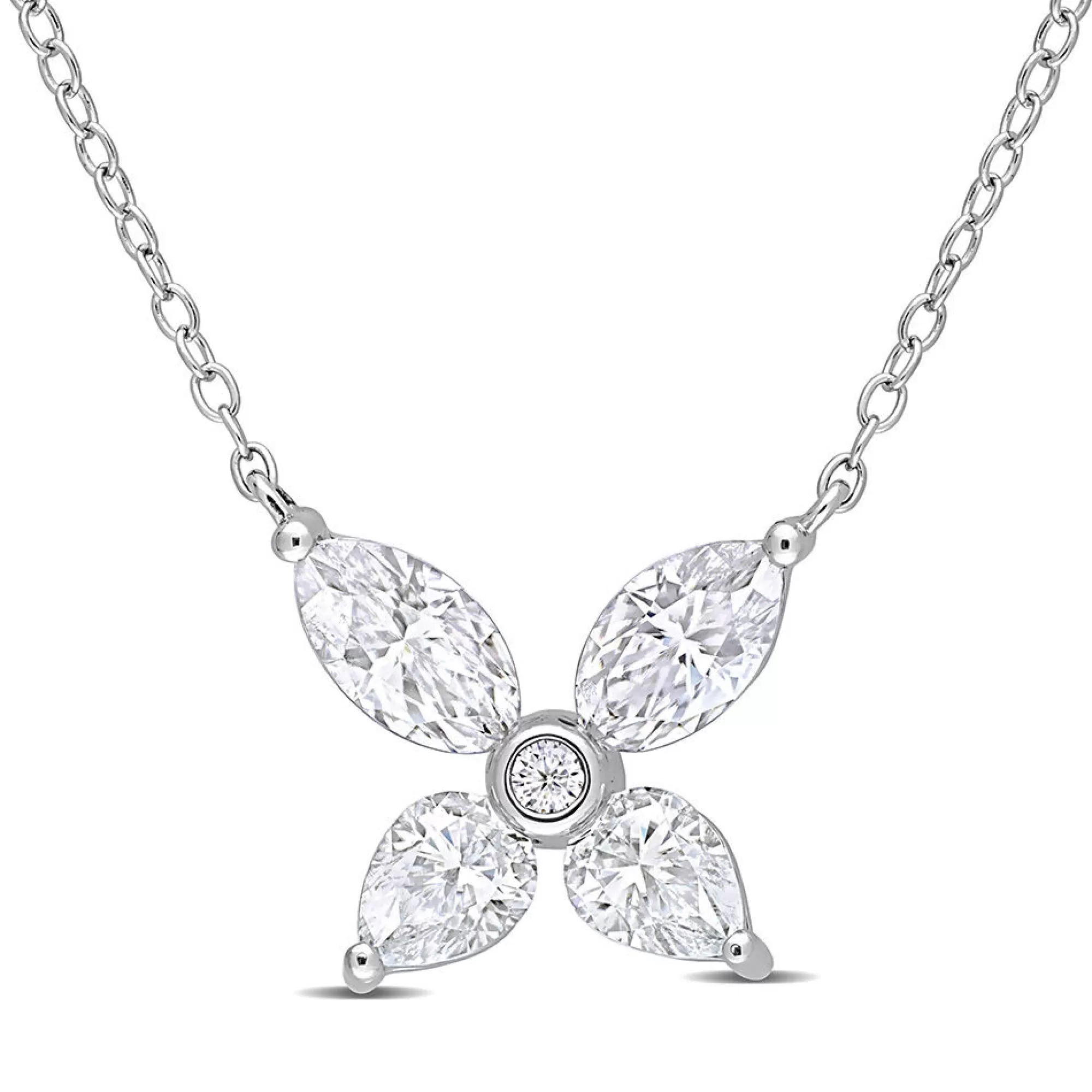 Necklaces & Pendants^* Moissanite Butterfly Necklace In Sterling Silver (2 Ct. Tw.)