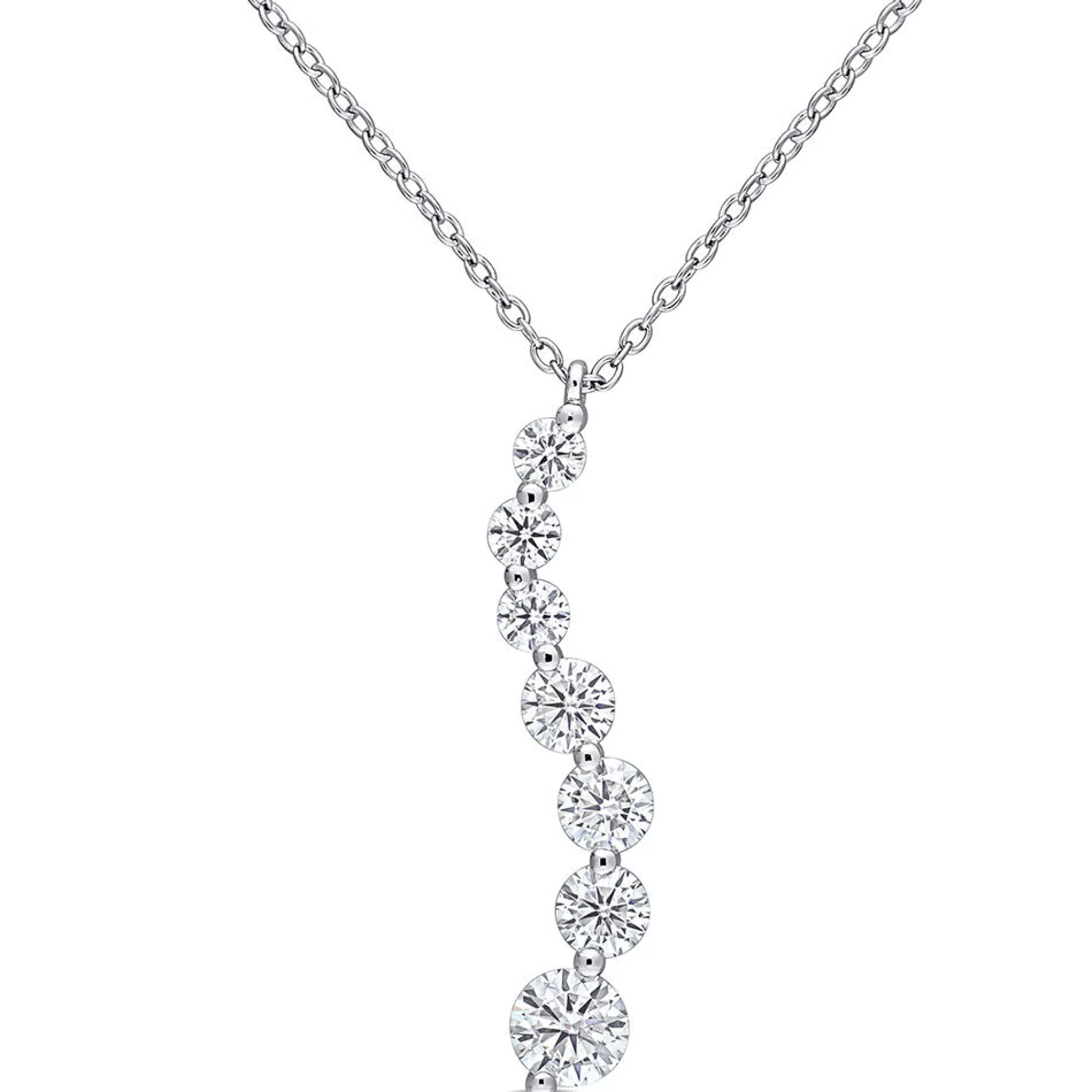 Necklaces & Pendants^* Moissanite Journey Pendant In Sterling Silver (1 1/2 Ct. Tw.)