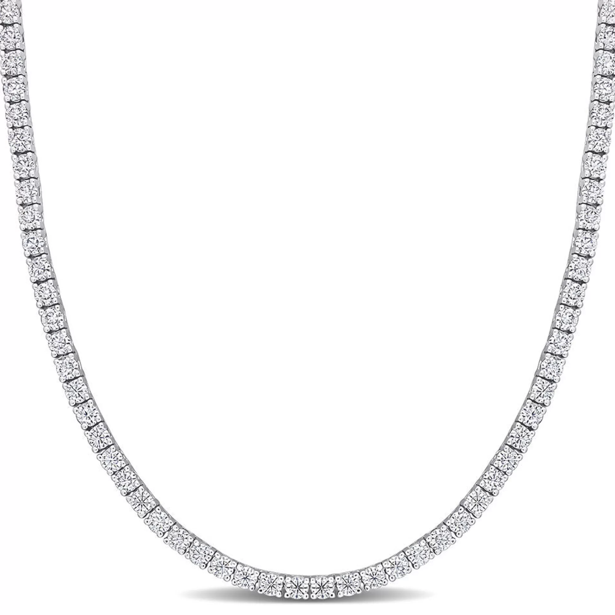 Necklaces & Pendants^* Moissanite Tennis Necklace In Sterling Silver (12 1/2 Ct. Tw.)