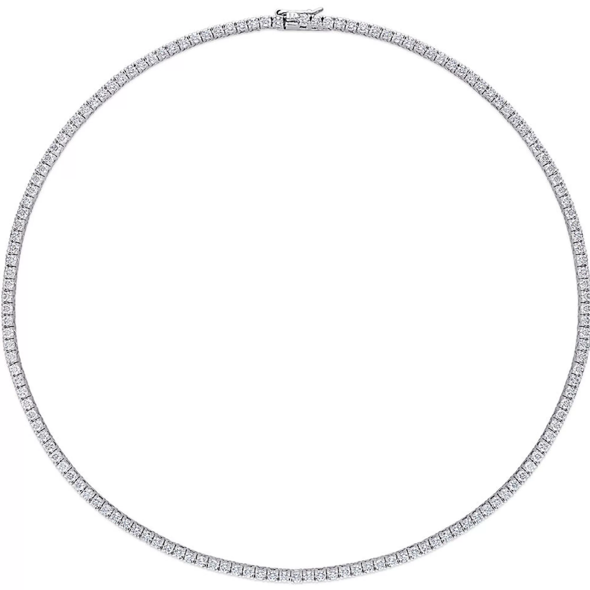 Necklaces & Pendants^* Moissanite Tennis Necklace In Sterling Silver (12 1/2 Ct. Tw.)