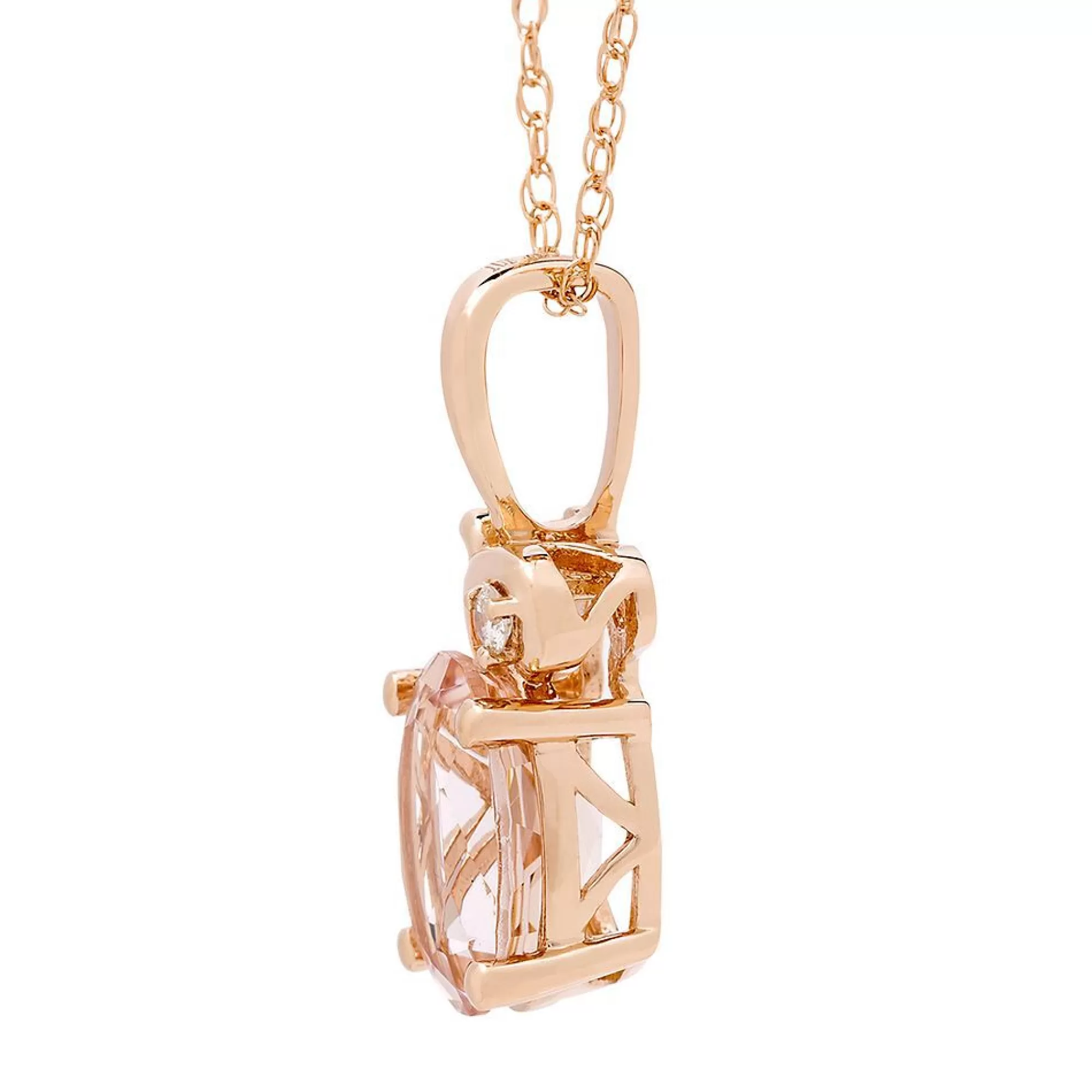 Necklaces & Pendants^* Morganite & Diamond Pendant In 10K Rose Gold