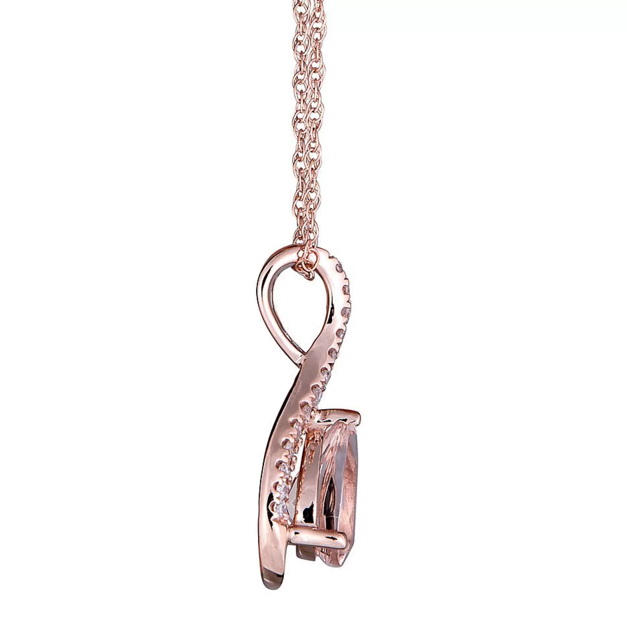 Necklaces & Pendants^* Morganite & Diamond Pendant In 10K Rose Gold