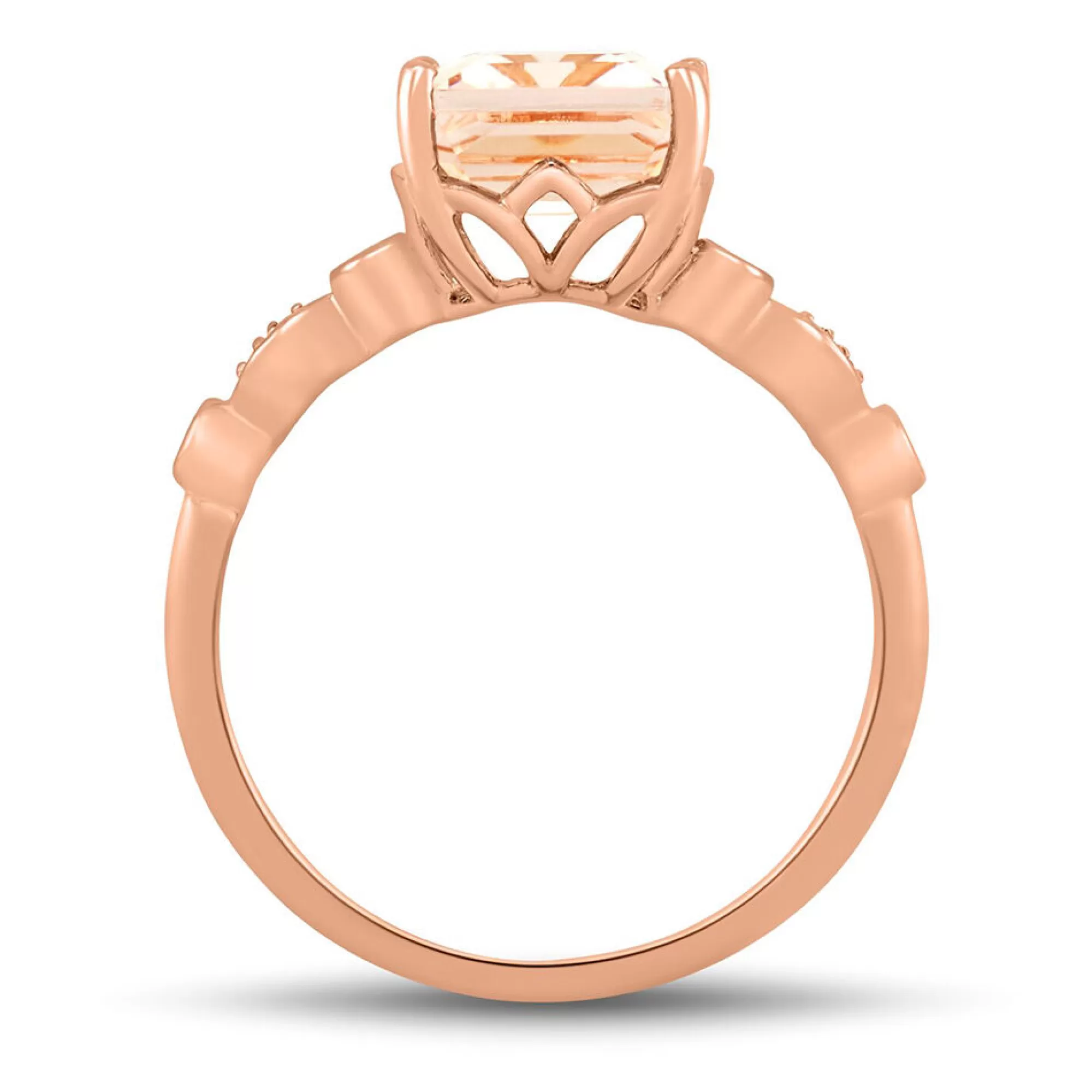 Rings^* Morganite & Diamond Ring In 10K Rose Gold