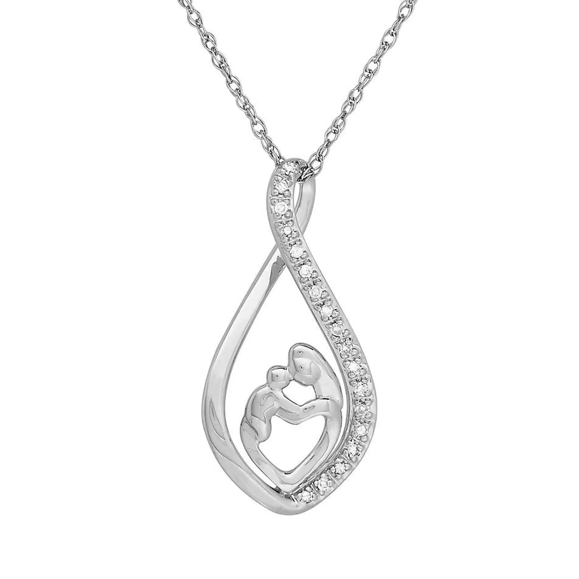 Necklaces & Pendants^* Mother & Child Pendant In 10K White Gold