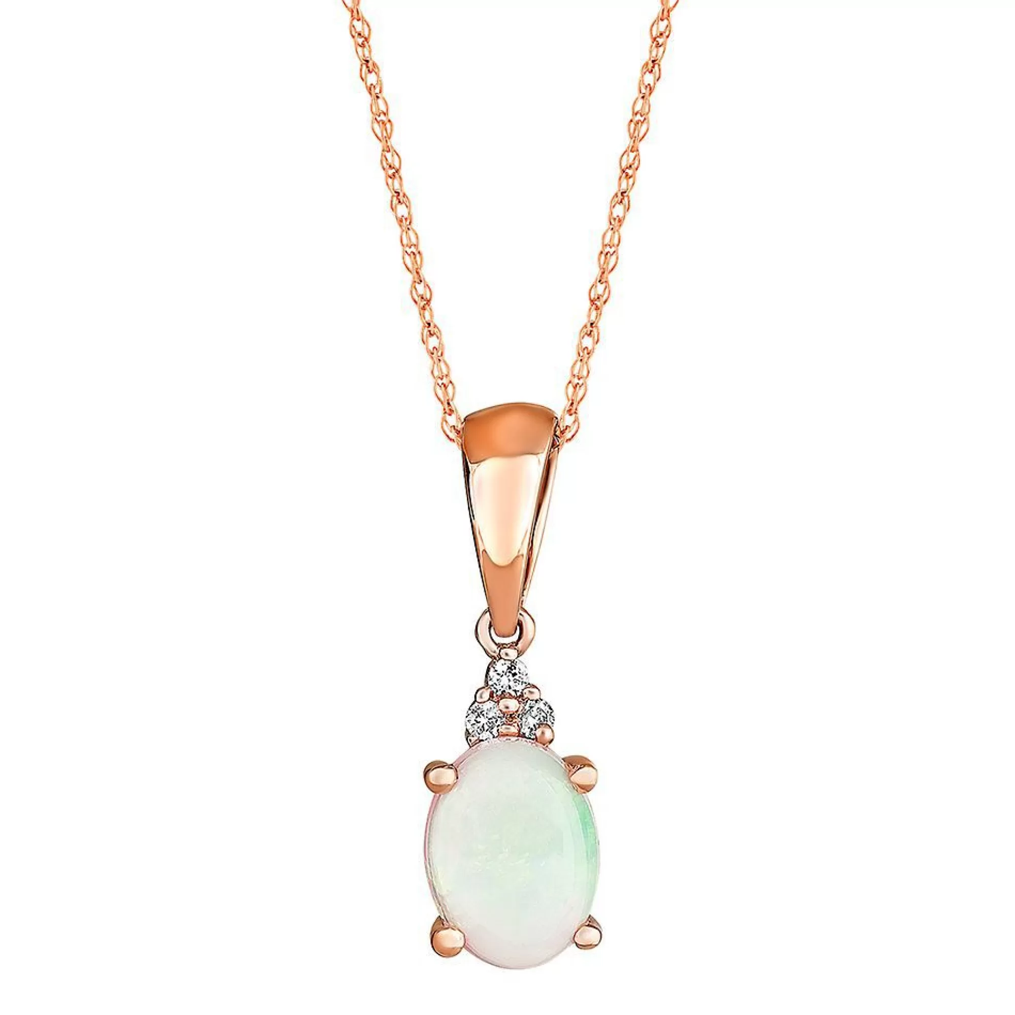 Necklaces & Pendants^* Opal & Diamond Pendant In 10K Rose Gold