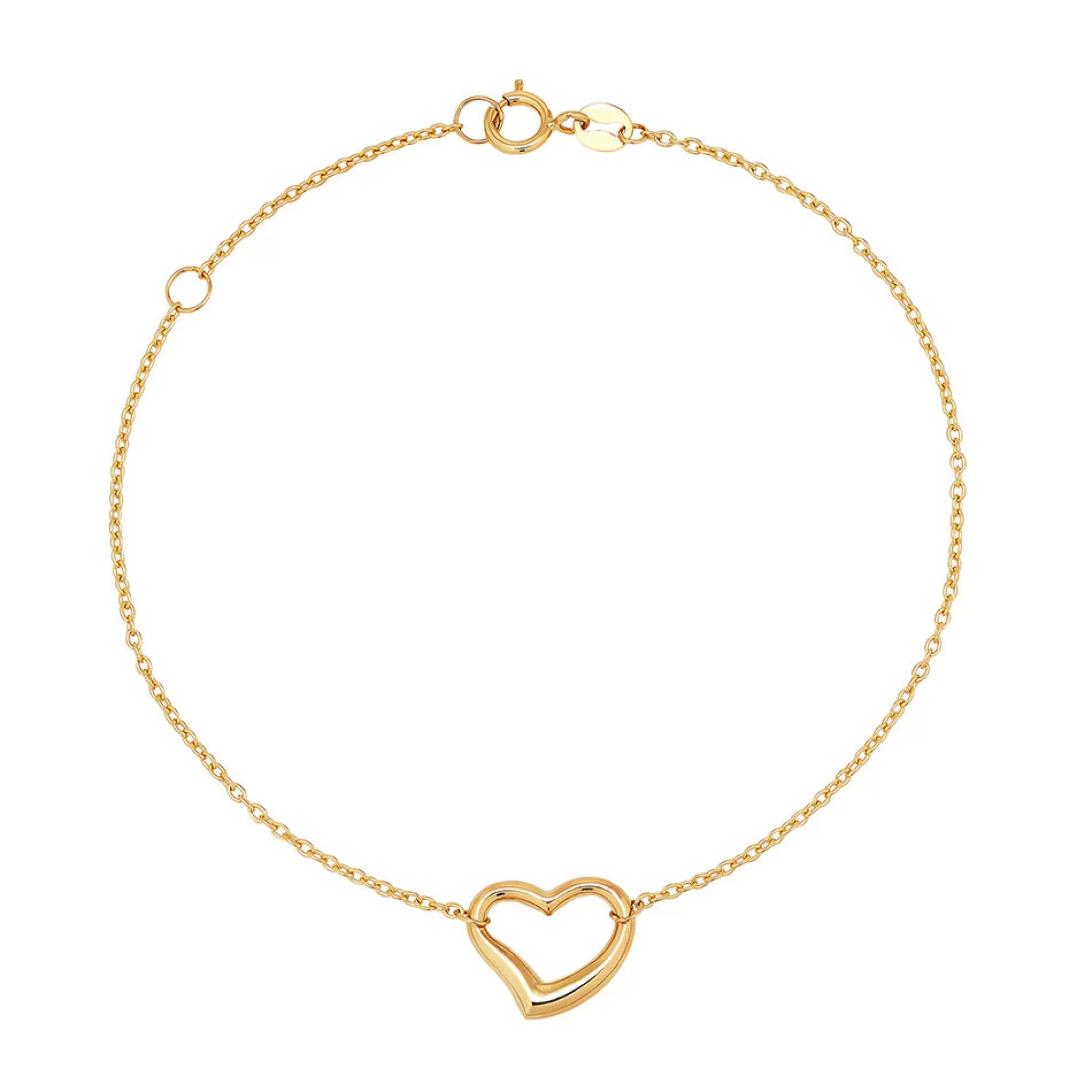 Bracelets^Layering & Stacking Open Heart Bracelet In 14K Yellow Gold