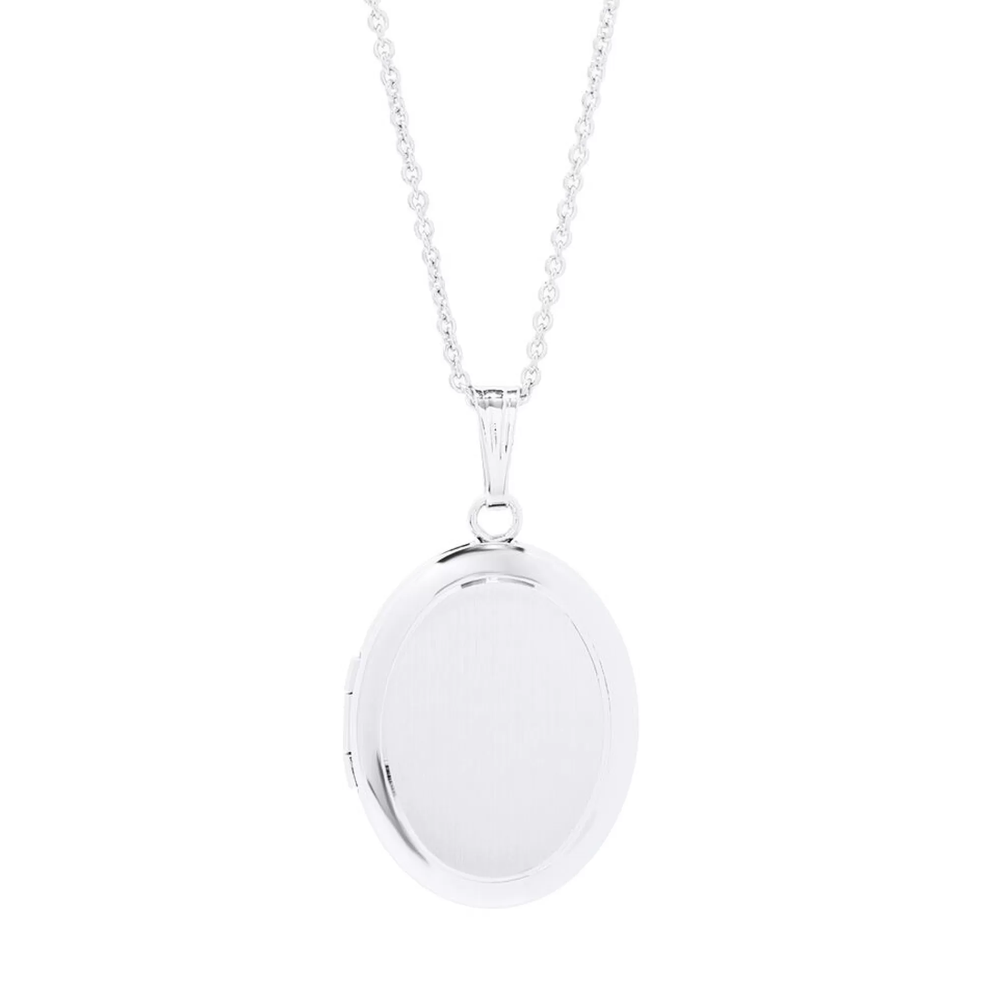 Necklaces & Pendants^* Oval Locket In Sterling Silver, 18"