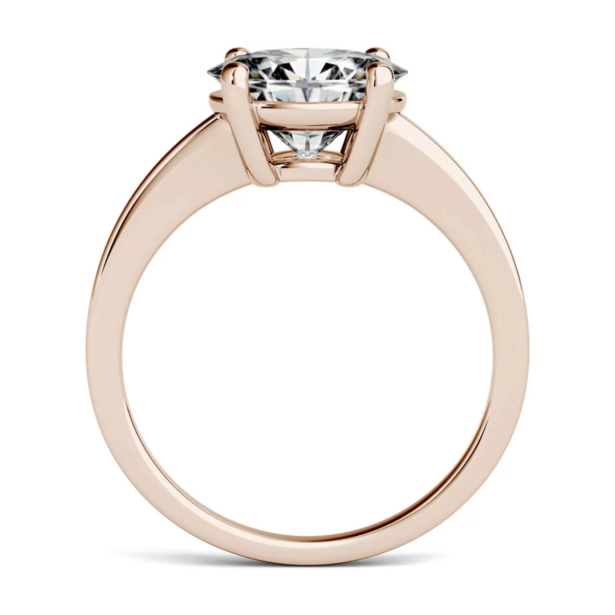 Rings^Charles & Colvard-Forever One™ Oval Moissanite Solitaire Ring In 14K Rose Gold (2 1/10 Ct.)