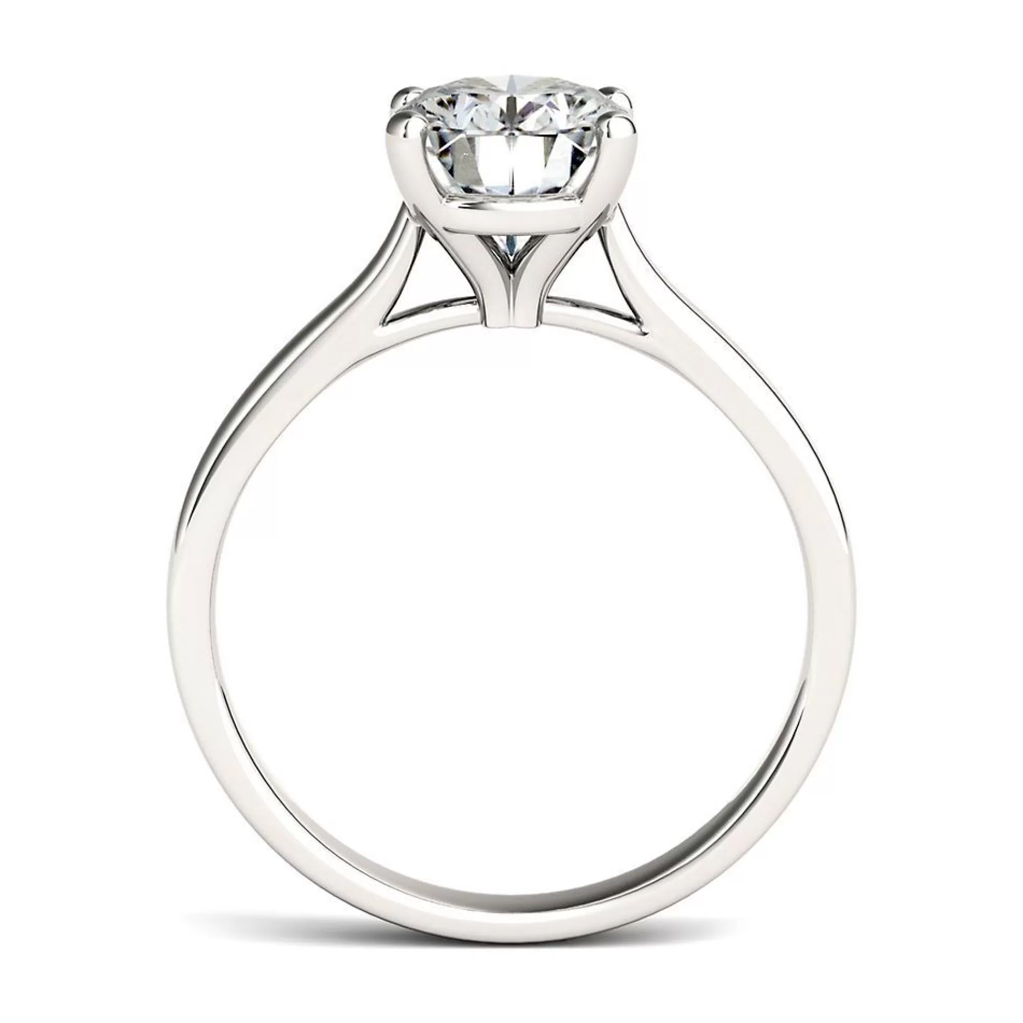 Rings^Charles & Colvard-Forever One™ Oval Moissanite Solitaire Ring In 14K White Gold (2 Ct.)