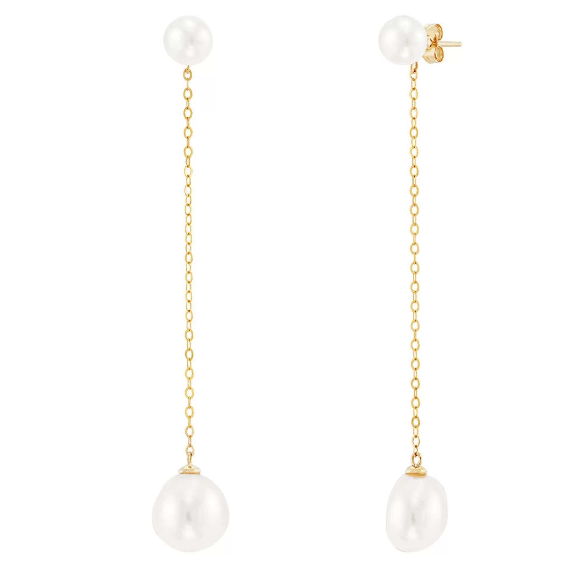 Earrings^* Pearl Drop Earrings In 10K Yellow Gold