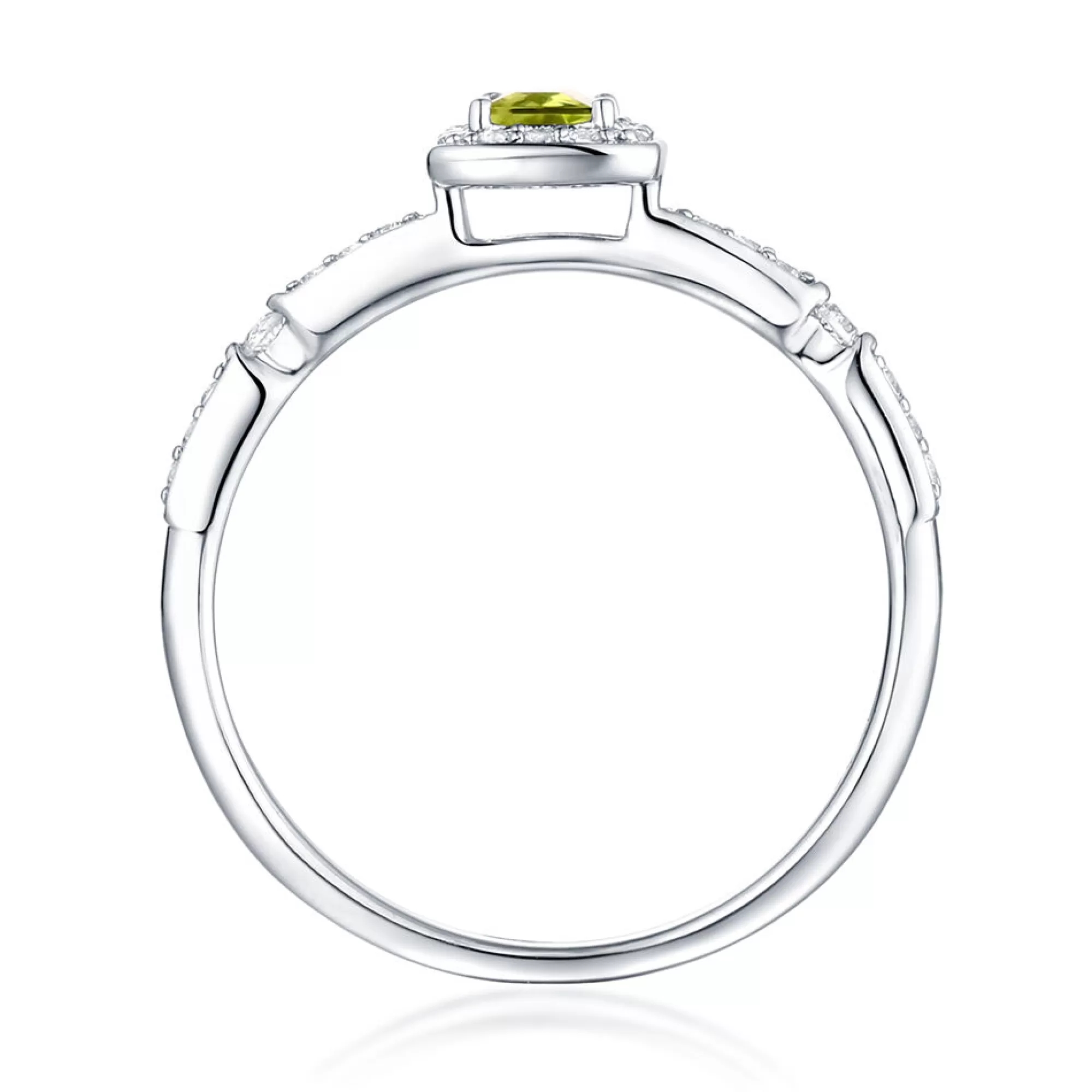 Rings^Layering & Stacking Peridot & Lab Created White Sapphire Ring In Sterling Silver