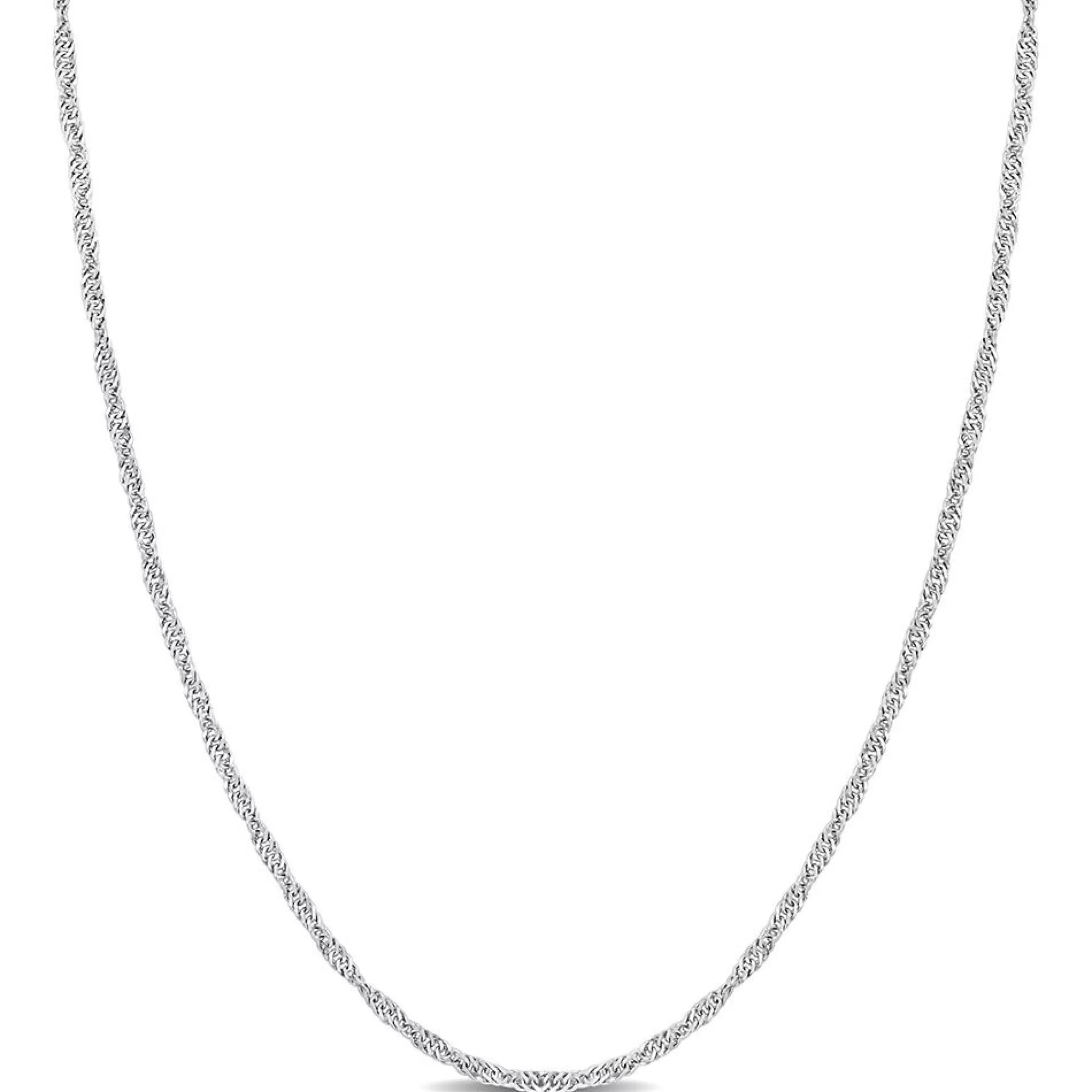 Necklaces & Pendants^* Platinum Singapore Chain, 22"