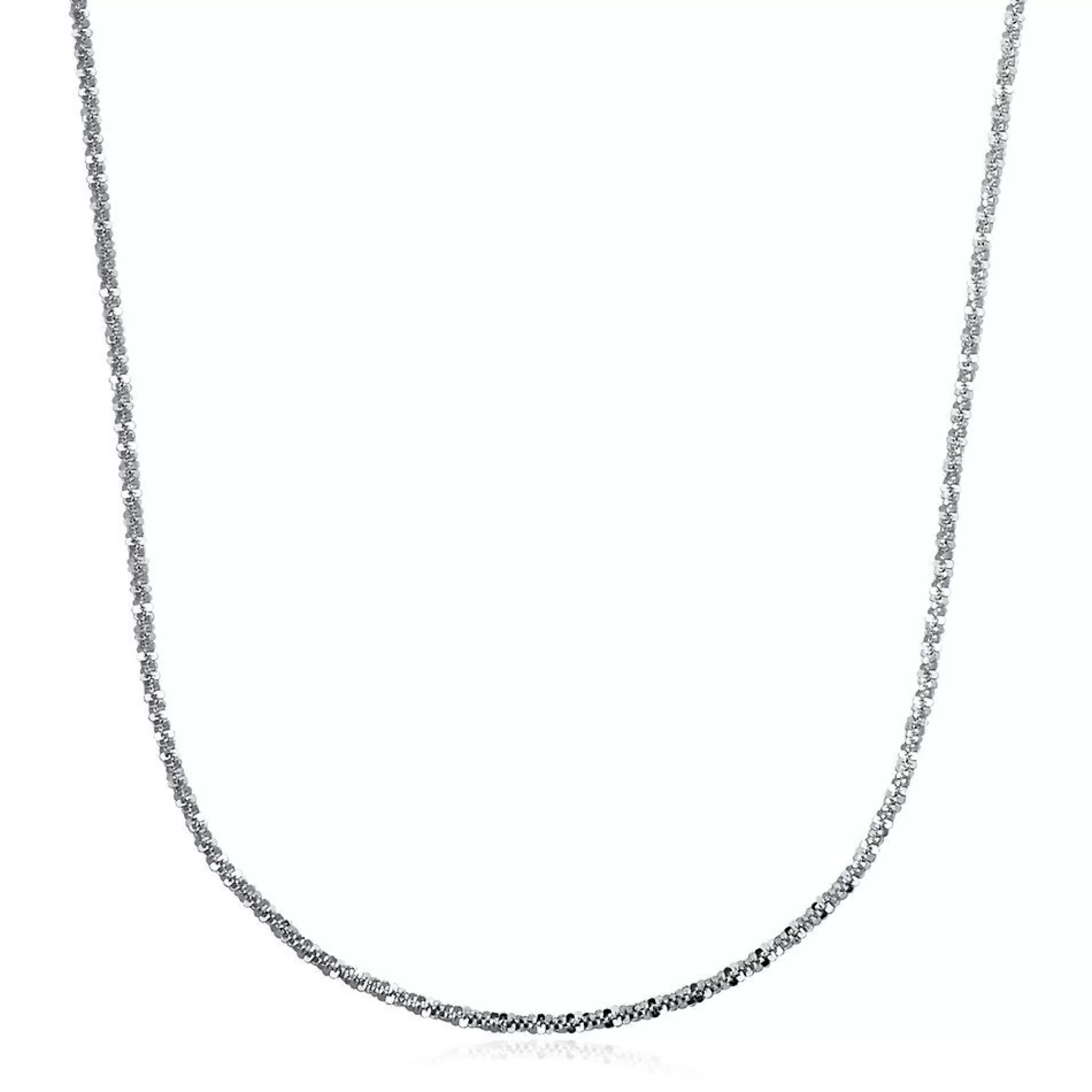 Necklaces & Pendants^* Polished Criss Cross Chain In 14K White Gold