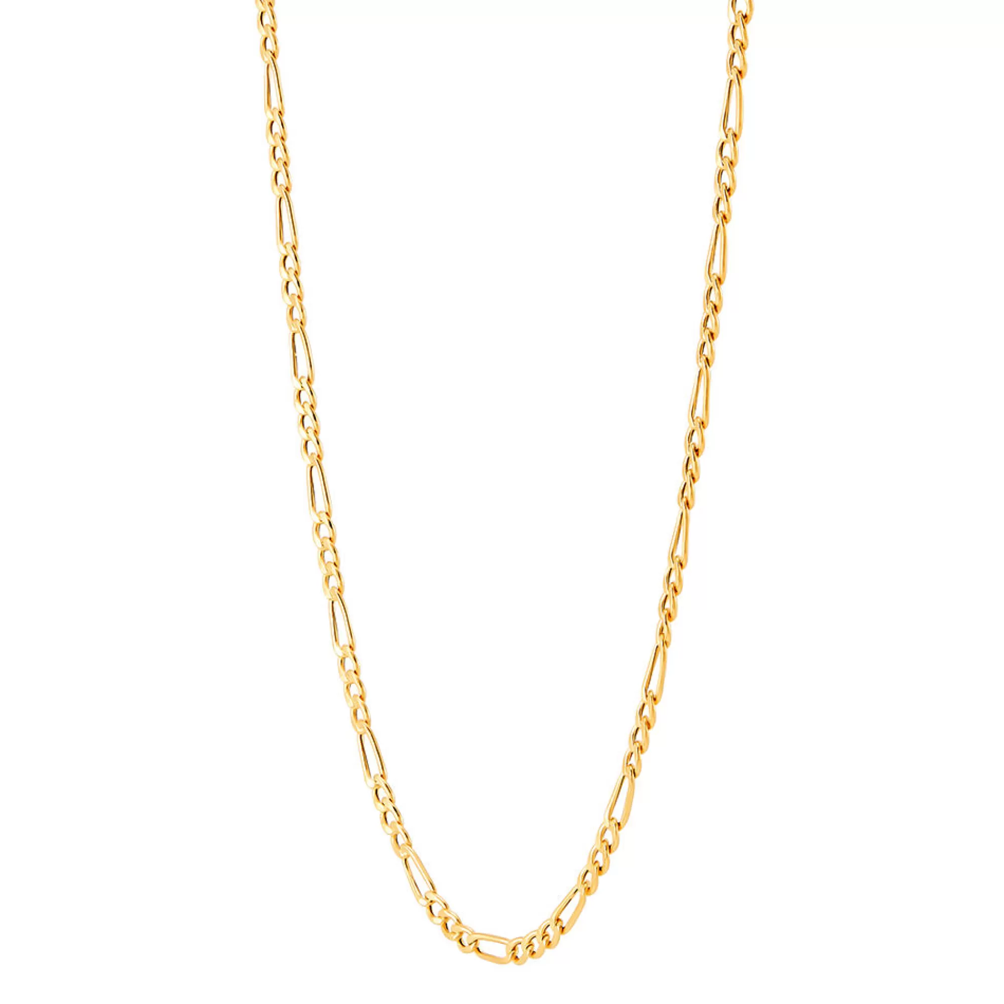 Necklaces & Pendants^* Polished Figaro Hollow Chan In 14K Yellow Gold, 22"