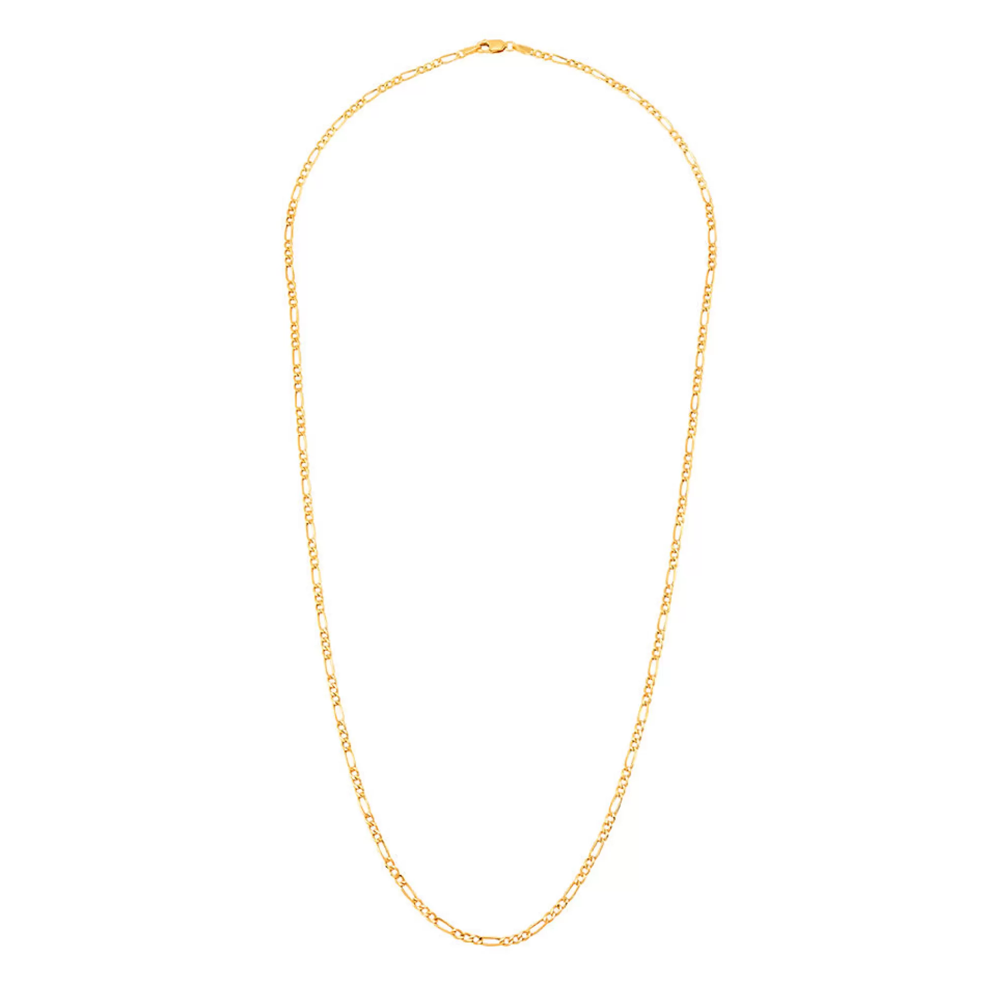 Necklaces & Pendants^* Polished Figaro Hollow Chan In 14K Yellow Gold, 22"